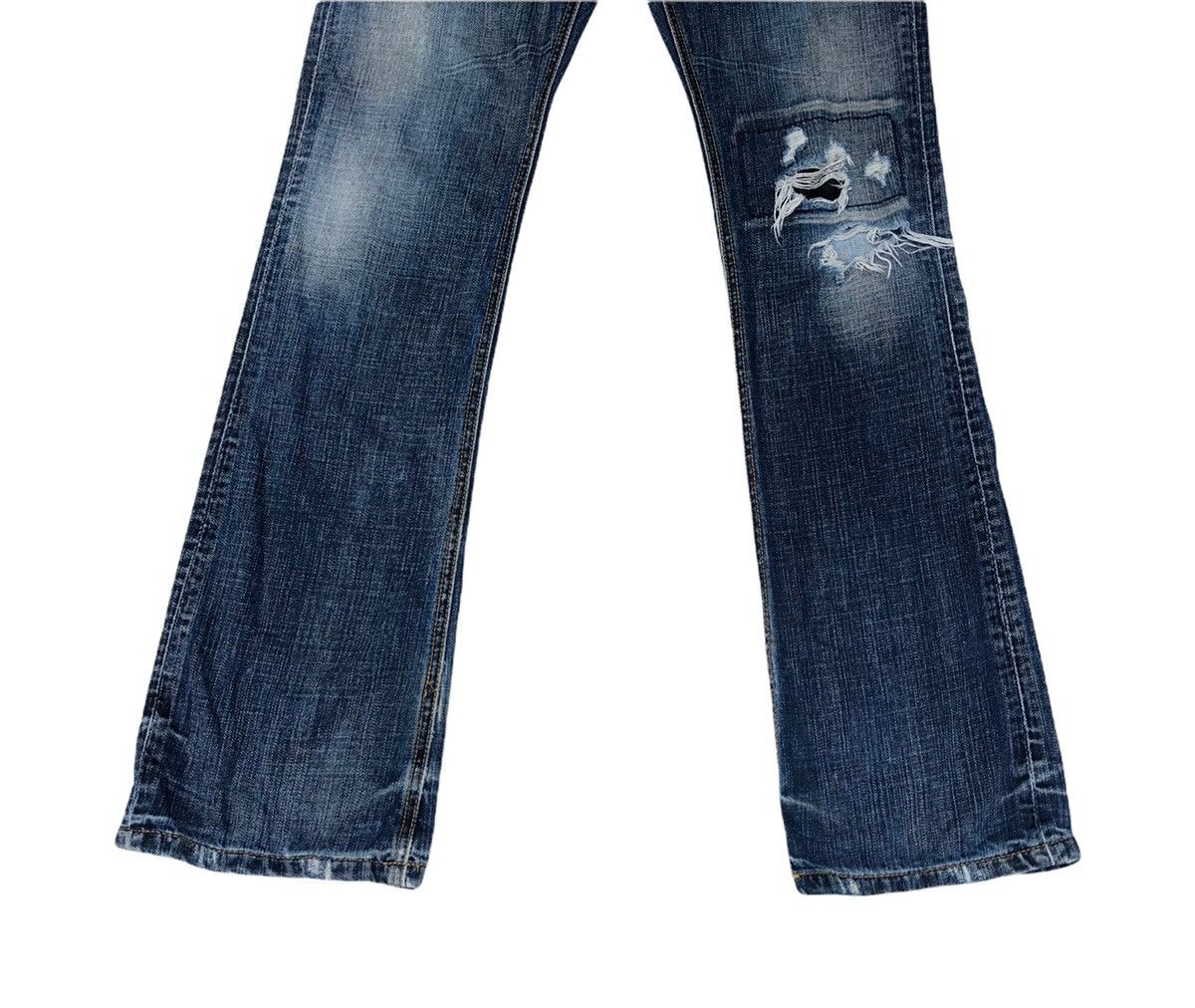 Japanese Brand Tete Homme Distressed Flare Jeans Size US 30 / EU 46 - 6 Thumbnail