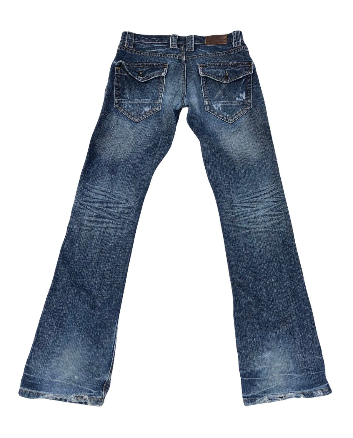 Japanese Brand Tete Homme Distressed Flare Jeans Size US 30 / EU 46 - 2 Thumbnail