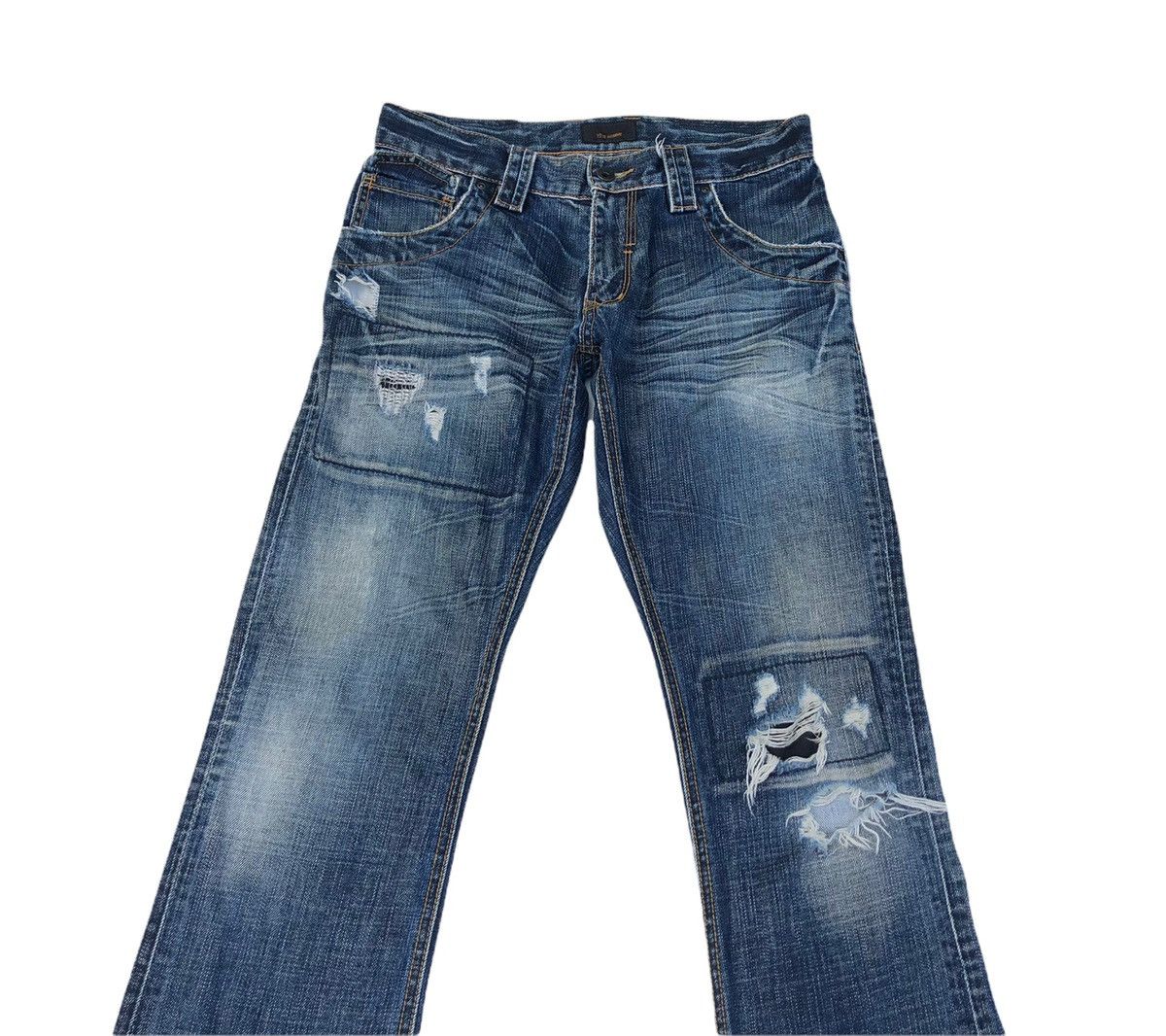 Japanese Brand Tete Homme Distressed Flare Jeans Size US 30 / EU 46 - 3 Thumbnail