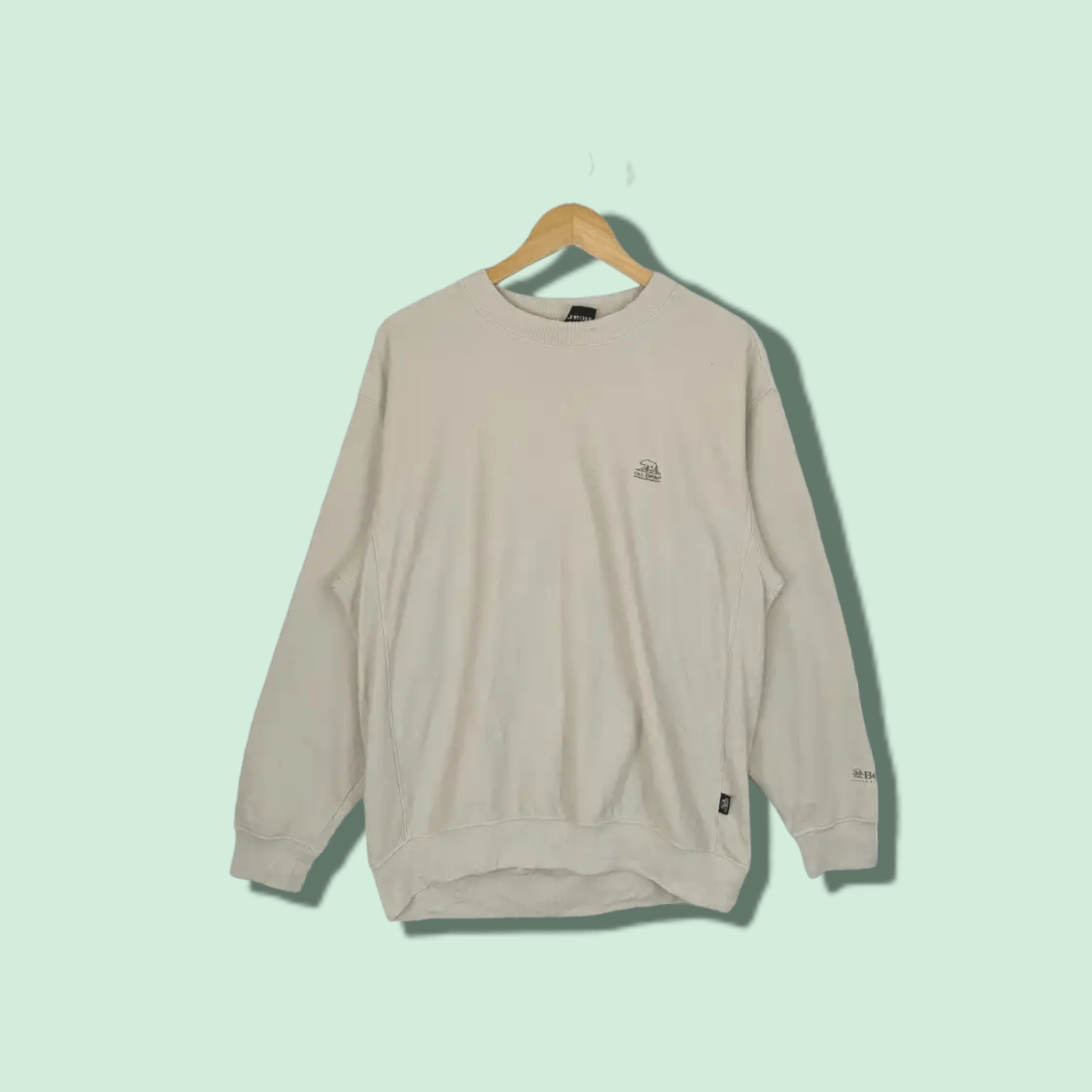 Japanese Brand × Vintage 2000's CAL BEAR California USA Plain Jumper Sweatshirt Size US L / EU 52-54 / 3 - 1 Thumbnail