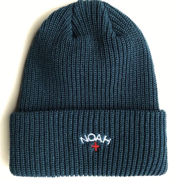 Noah Noah Core Logo Beanie DARK Bottle | Grailed