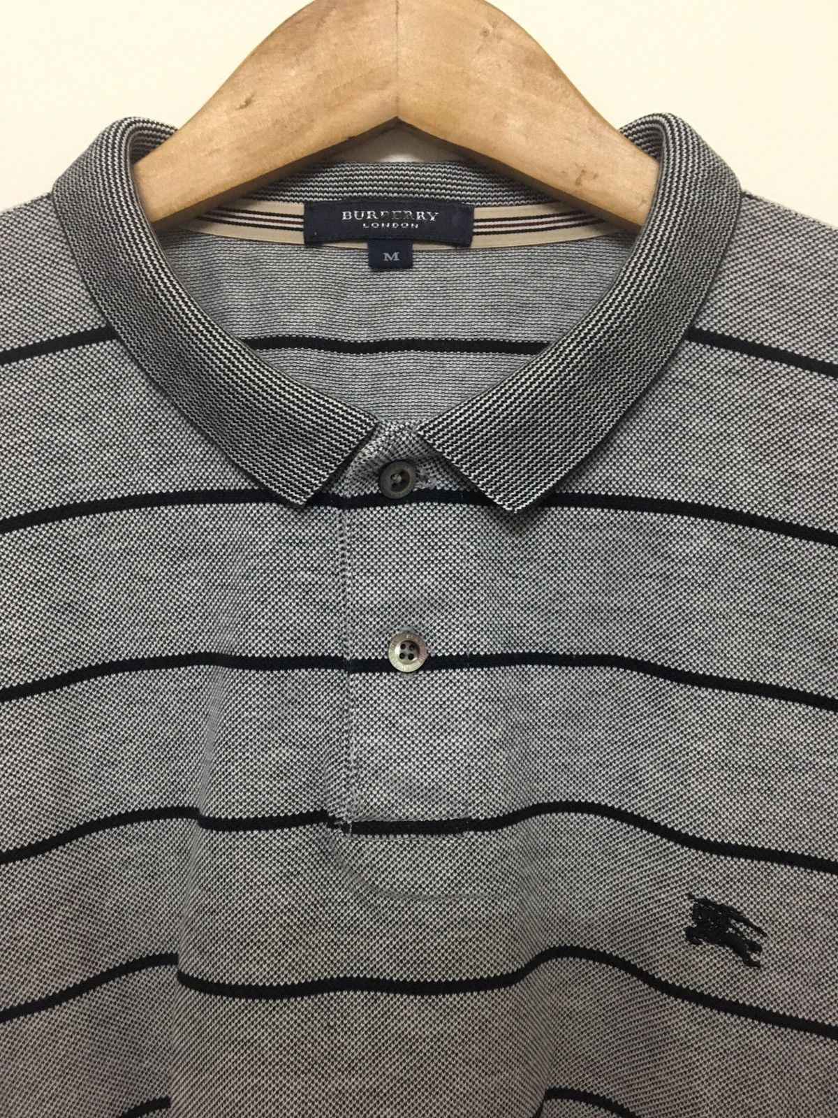 Burberry BURBERRY - LONDON STRIPE POLO TEE Size US M / EU 48-50 / 2 - 3 Thumbnail