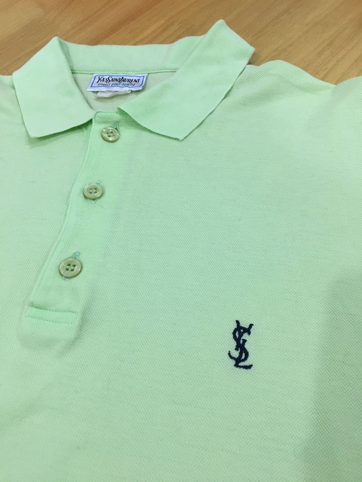 Yves Saint Laurent YVES SAINT LAURENT - SMALL CHEST EMBROIDERED LOGO TEES Size US L / EU 52-54 / 3 - 5 Thumbnail