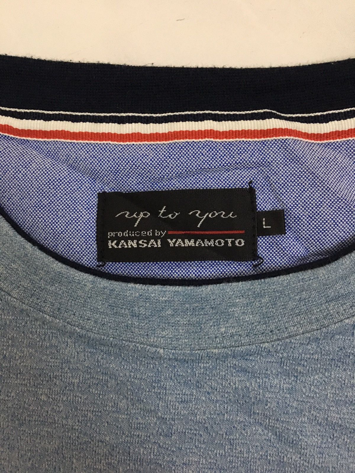 Designer KANSAI YAMAMOTO - BIG BACK LOGO BLUE T-SHIRT Size US L / EU 52-54 / 3 - 5 Thumbnail