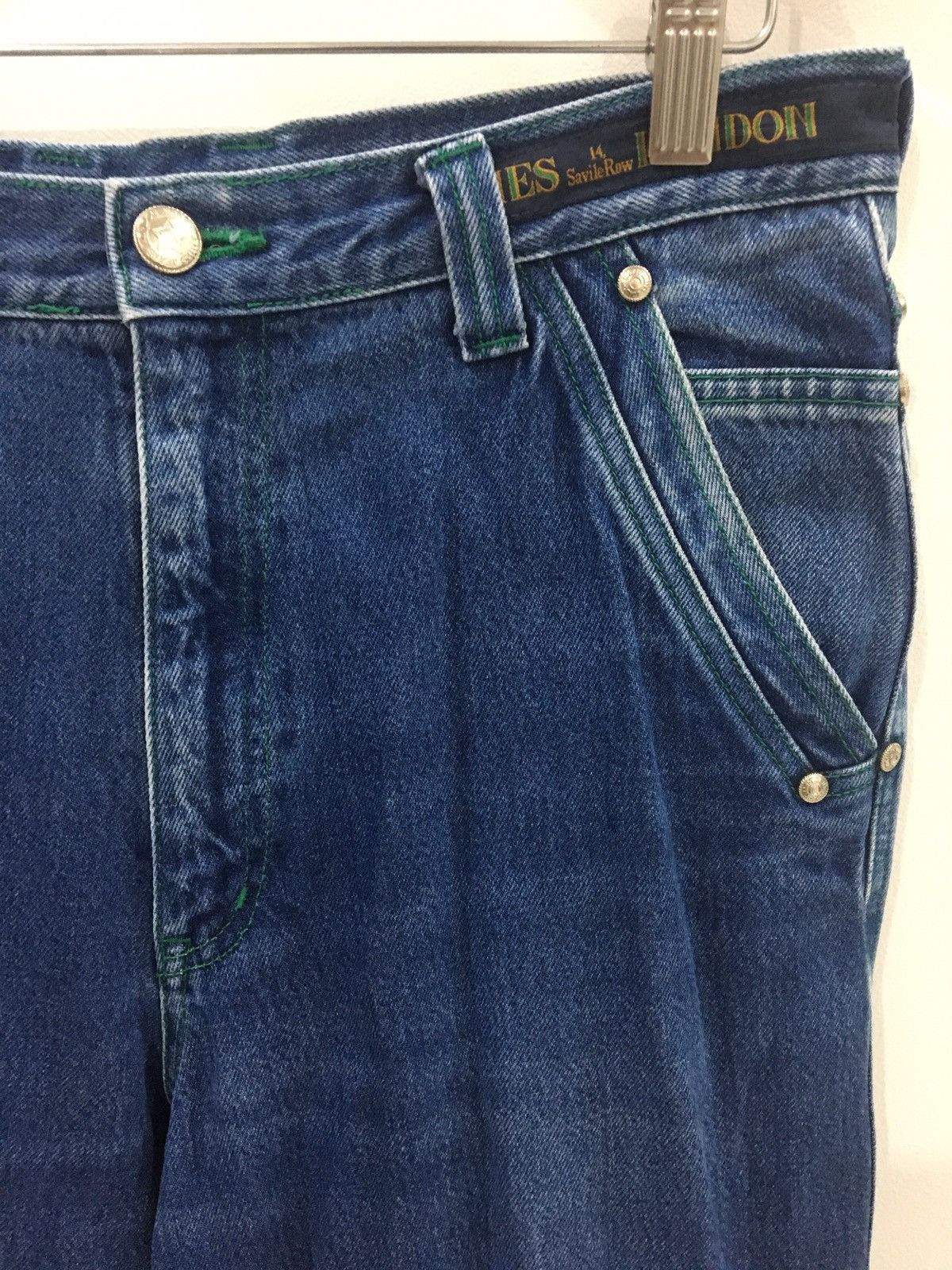 Designer × Hardy Amies REGULAR STRAIGHT FIT JEANS / EMBROIDERED BACKPOCKET LOGO Size US 32 / EU 48 - 7 Thumbnail