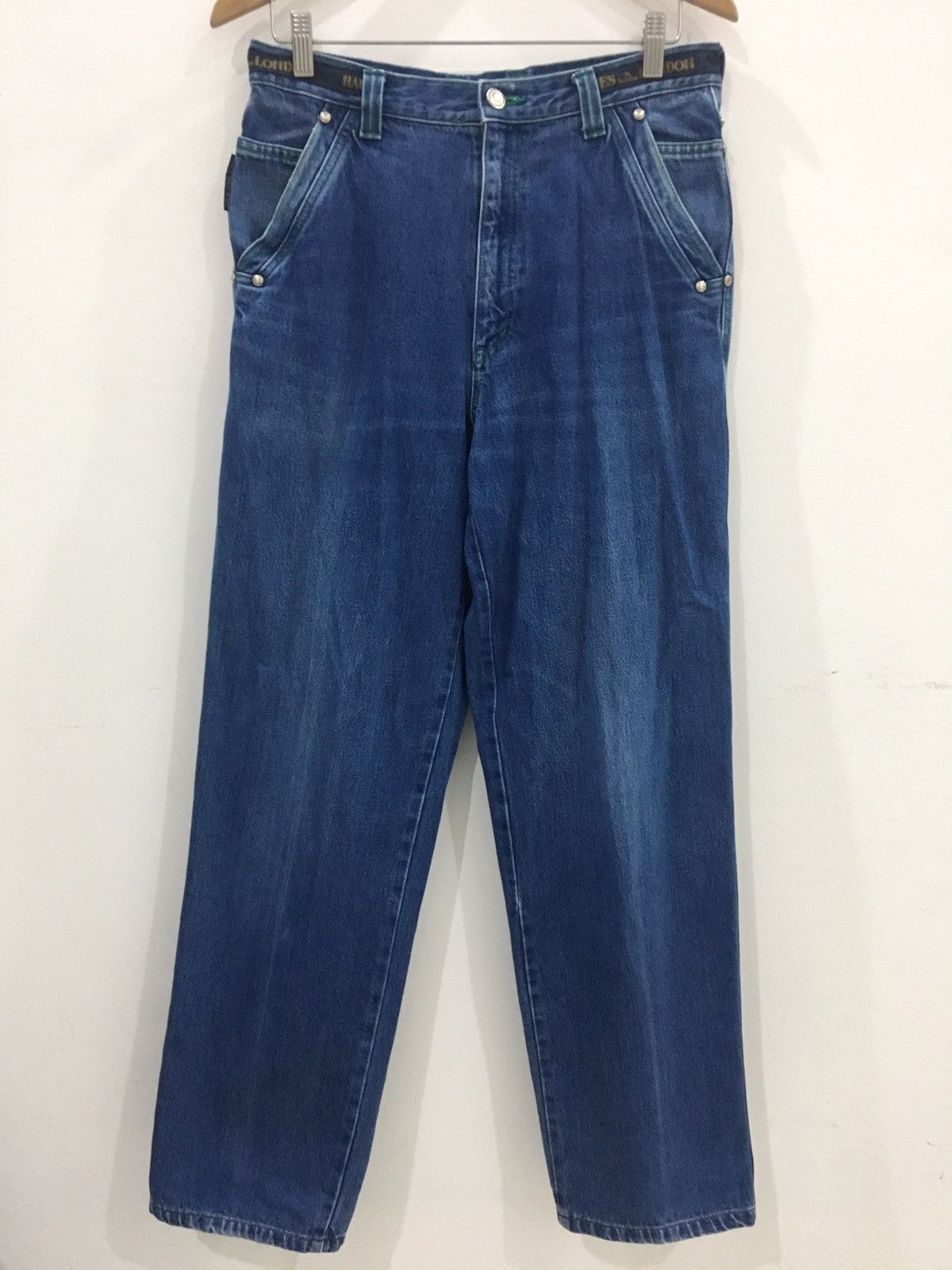 Designer × Hardy Amies REGULAR STRAIGHT FIT JEANS / EMBROIDERED BACKPOCKET LOGO Size US 32 / EU 48 - 4 Thumbnail