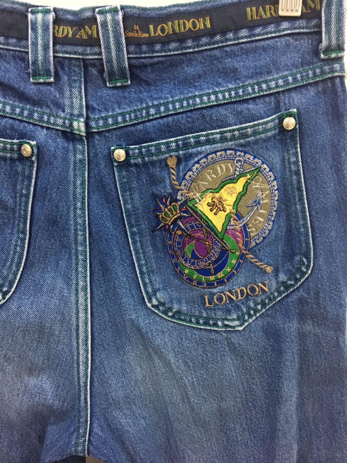 Designer × Hardy Amies REGULAR STRAIGHT FIT JEANS / EMBROIDERED BACKPOCKET LOGO Size US 32 / EU 48 - 13 Thumbnail