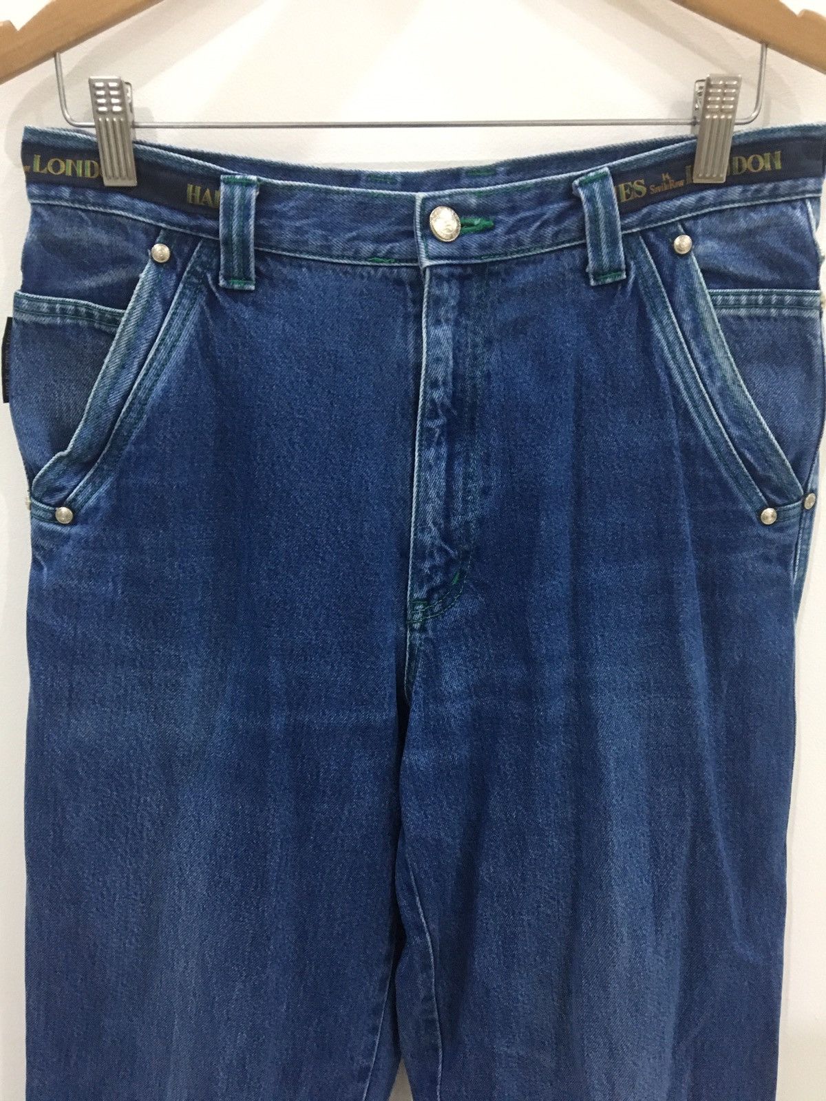 Designer × Hardy Amies REGULAR STRAIGHT FIT JEANS / EMBROIDERED BACKPOCKET LOGO Size US 32 / EU 48 - 5 Thumbnail