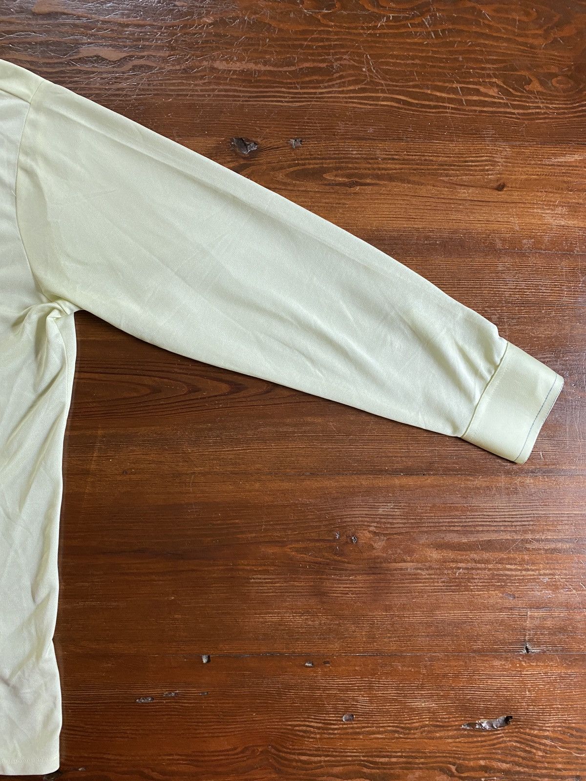 Retrofit Vintage 70’s Cream Polyester Long Sleeve Square Button Up Size US XL / EU 56 / 4 - 10 Thumbnail