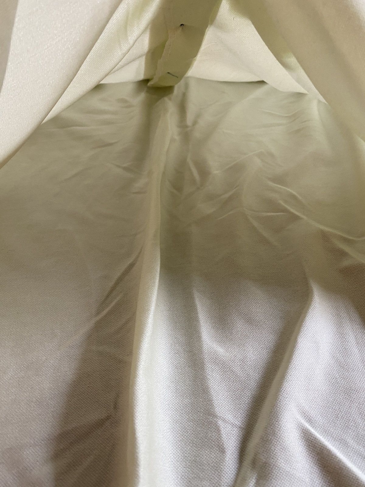Retrofit Vintage 70’s Cream Polyester Long Sleeve Square Button Up Size US XL / EU 56 / 4 - 9 Thumbnail