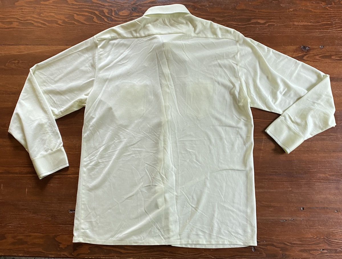 Retrofit Vintage 70’s Cream Polyester Long Sleeve Square Button Up Size US XL / EU 56 / 4 - 13 Thumbnail
