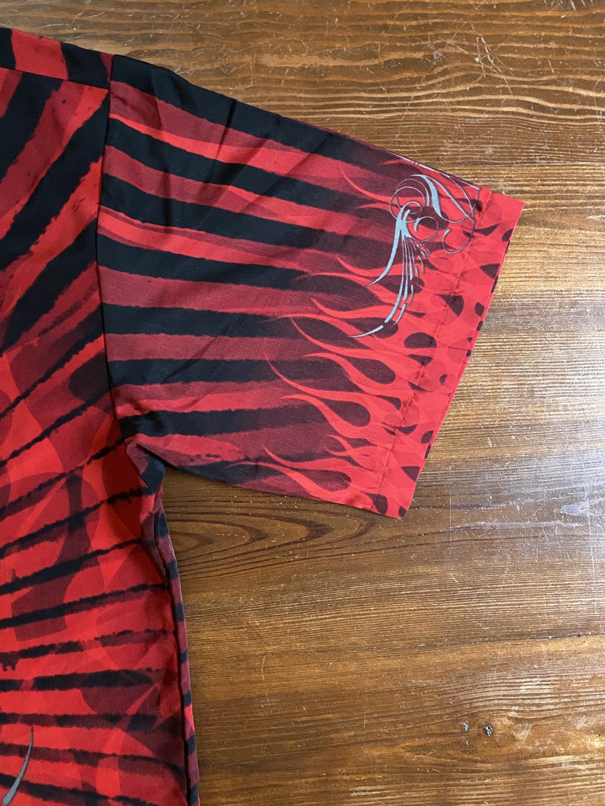 Dragonfly Vintage NWT Y2K Dragonfly Tribal Skull Poly Button Up 3XL Size US XXL / EU 58 / 5 - 5 Thumbnail
