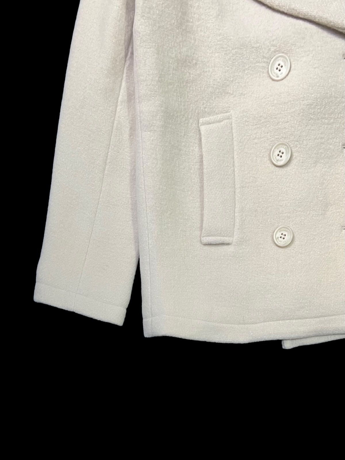 Designer × Japanese Brand 🔥NEED GONE🔥FRAY ID CASUAL WEAR CREAM WOOL PEACOAT FUR COLLAR Size S / US 4 / IT 40 - 15 Thumbnail