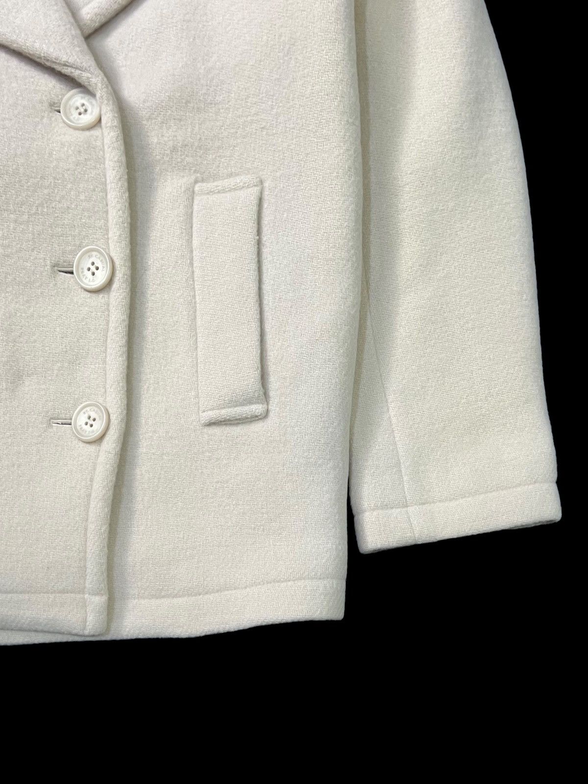 Designer × Japanese Brand 🔥NEED GONE🔥FRAY ID CASUAL WEAR CREAM WOOL PEACOAT FUR COLLAR Size S / US 4 / IT 40 - 14 Thumbnail