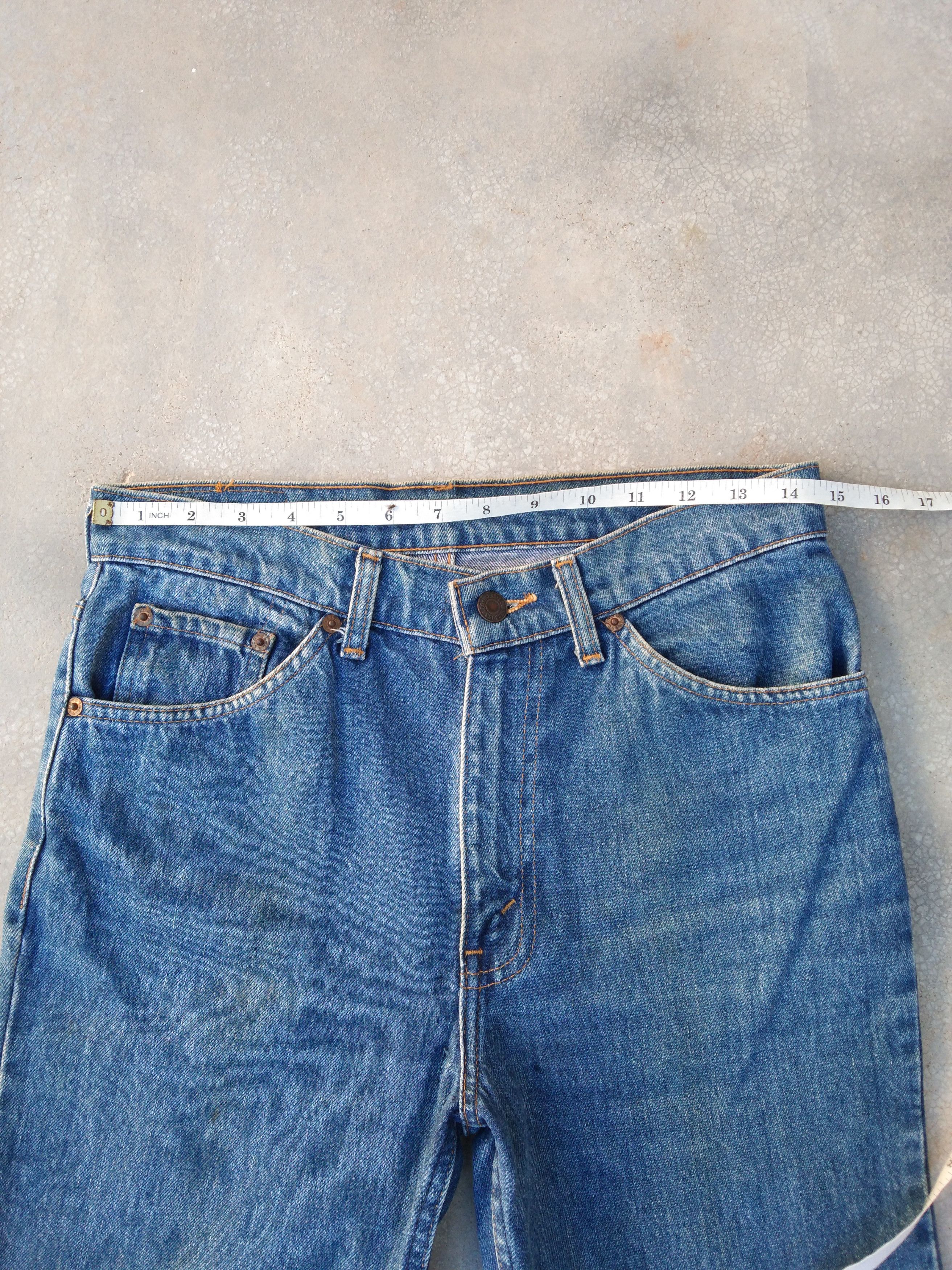 Jean × Levi's × Vintage Vintage Levis 505 Released Hem Blue Washed Jeans 29x29 Size US 29 - 4 Thumbnail