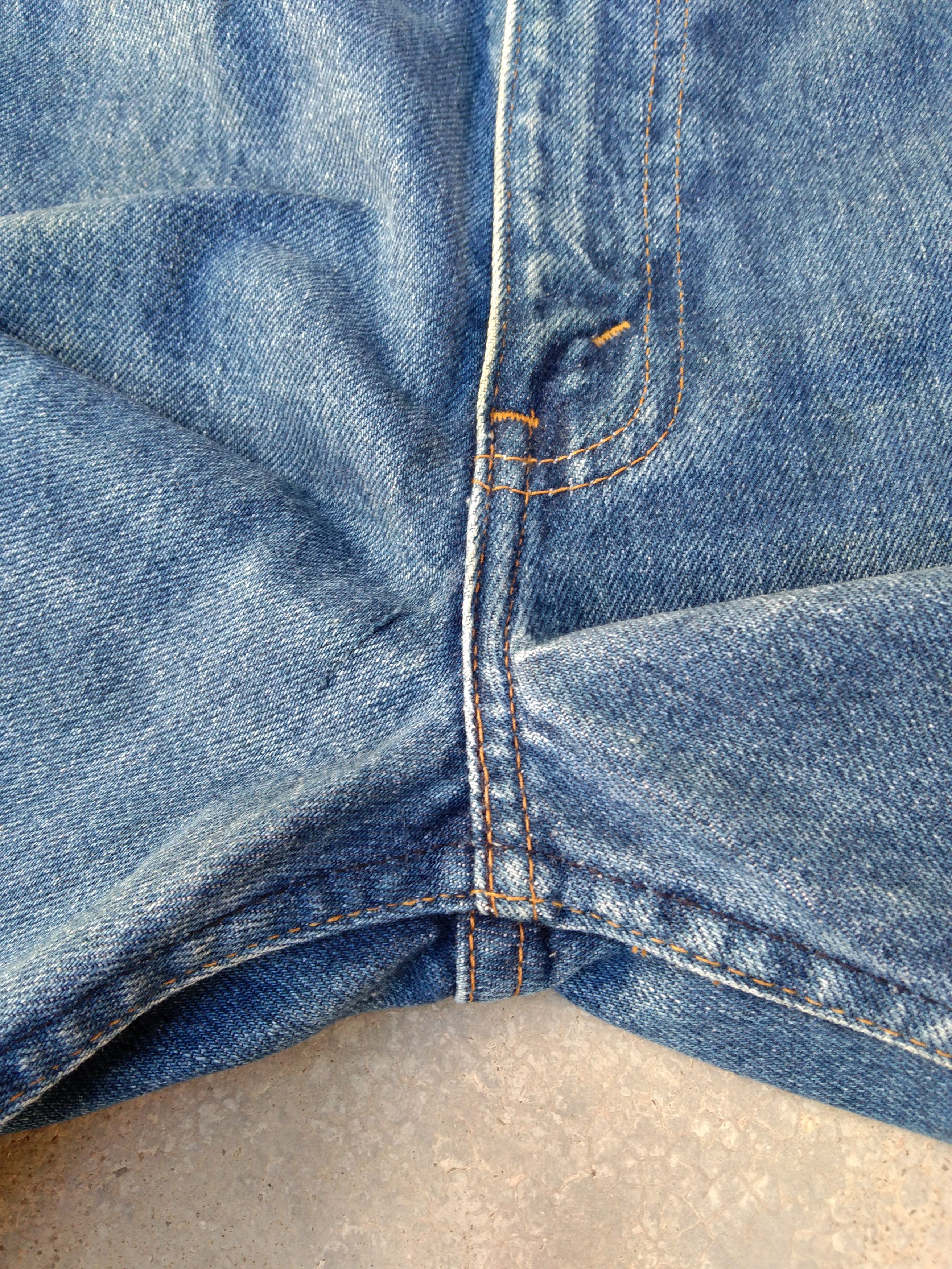 Jean × Levi's × Vintage Vintage Levis 505 Released Hem Blue Washed Jeans 29x29 Size US 29 - 5 Thumbnail