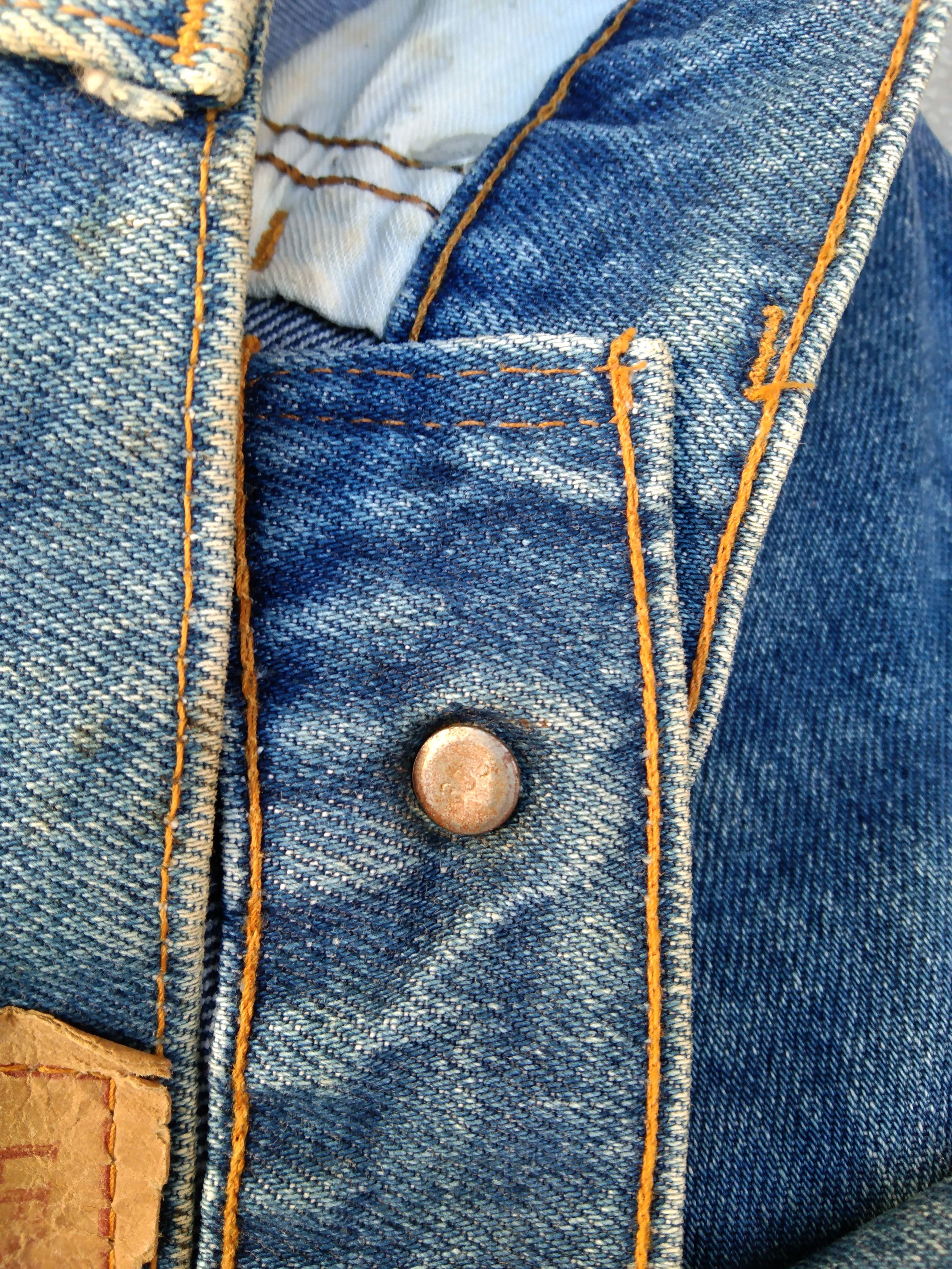 Jean × Levi's × Vintage Vintage Levis 505 Released Hem Blue Washed Jeans 29x29 Size US 29 - 6 Thumbnail