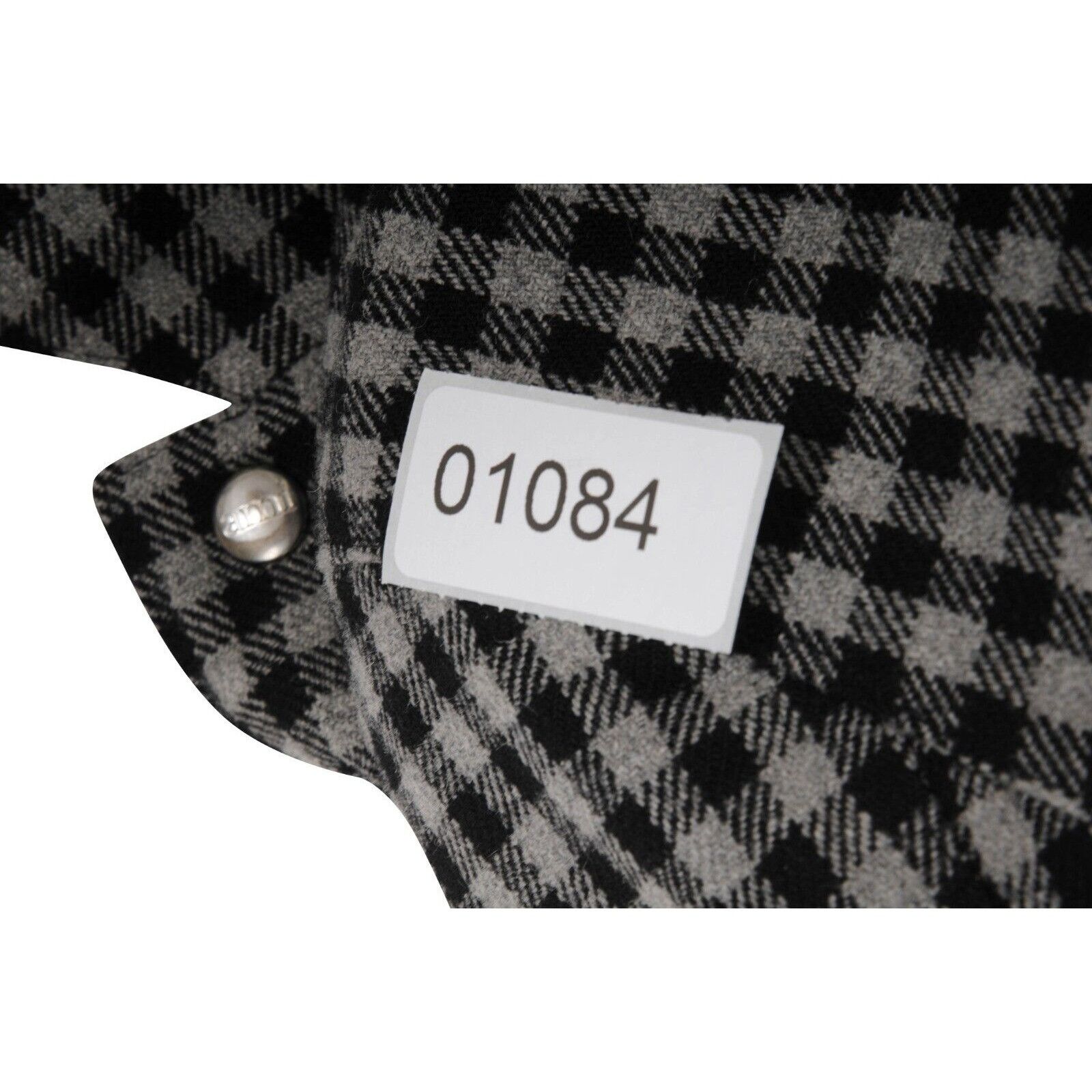 AMI Gingham Button Snap Jacket Grey Black Wool - 01084 Size US S / EU 44-46 / 1 - 7 Thumbnail