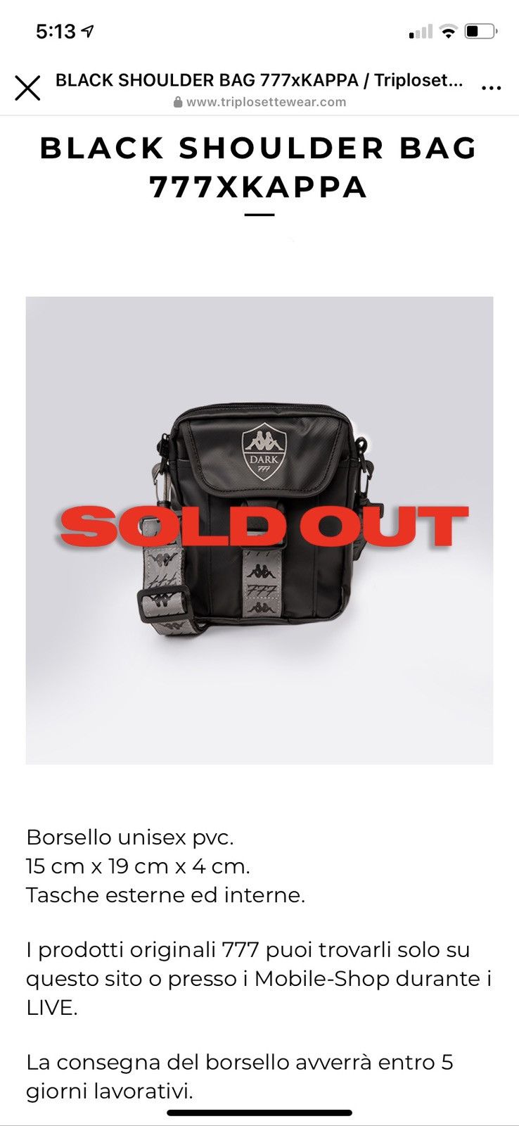 Kappa 777 x Kappa x Dark Polo Gang 3m reflective shoulder bag Size ONE SIZE - 1 Thumbnail