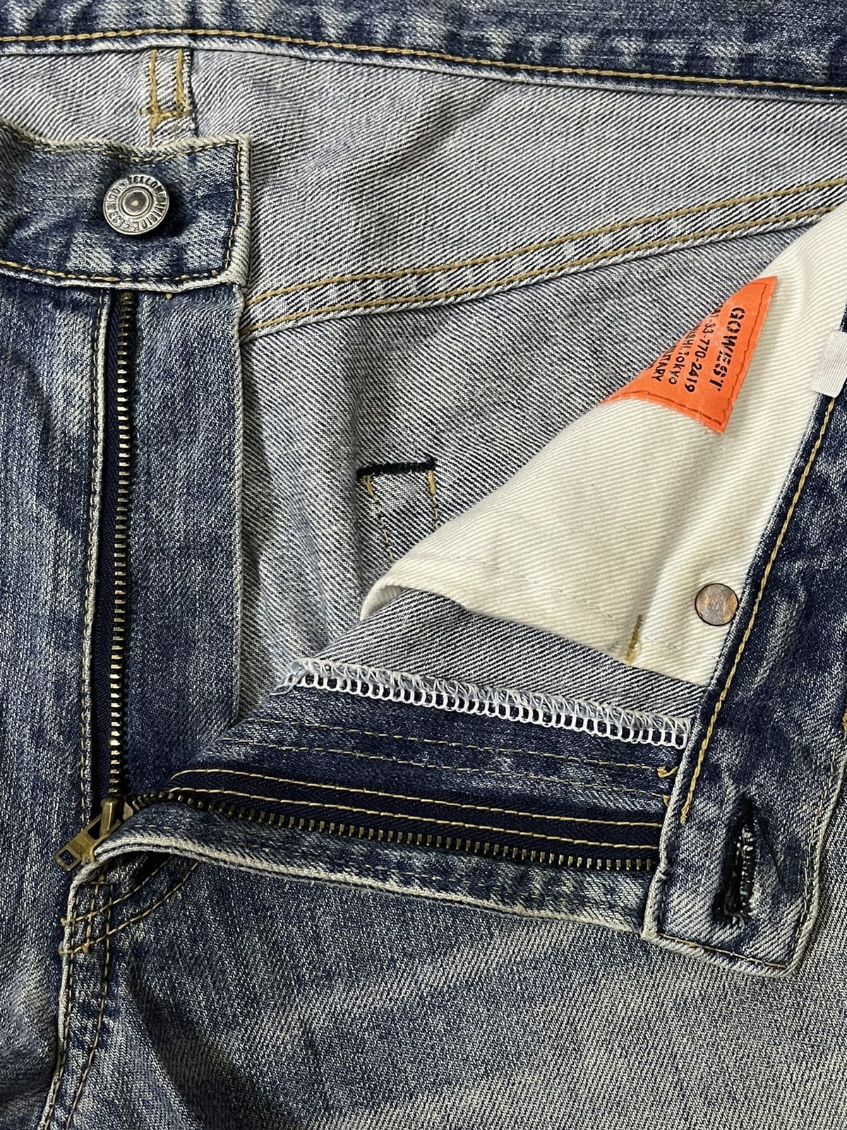 Japanese Brand Rare Distressed Gowest Genius Design Jeans Size US 32 / EU 48 - 12 Thumbnail