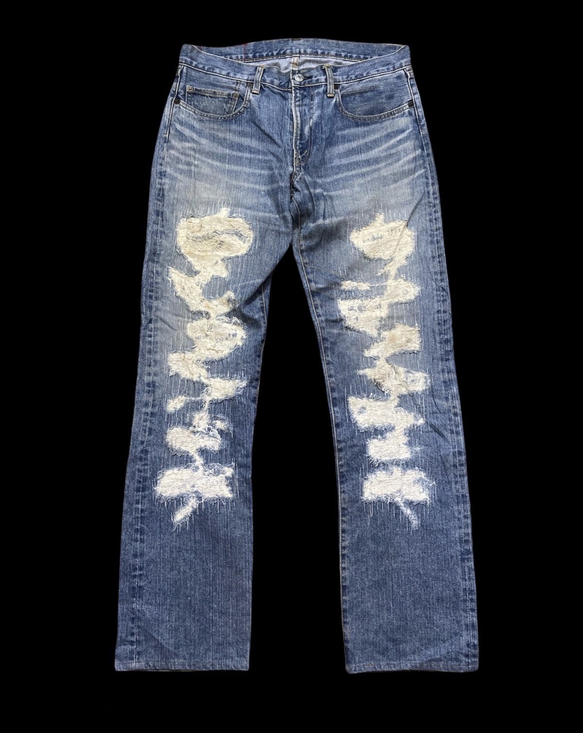 Japanese Brand Rare Distressed Gowest Genius Design Jeans Size US 32 / EU 48 - 1 Thumbnail