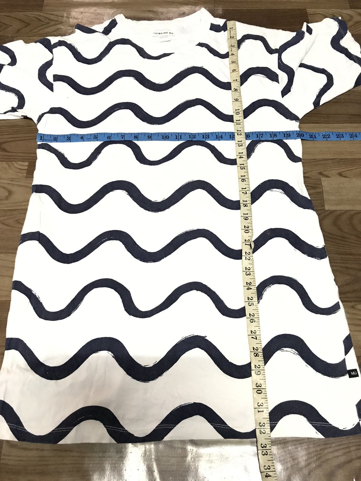 Japanese Brand × Vintage THINKING MU STRIPE TEE Size US M / EU 48-50 / 2 - 9 Thumbnail
