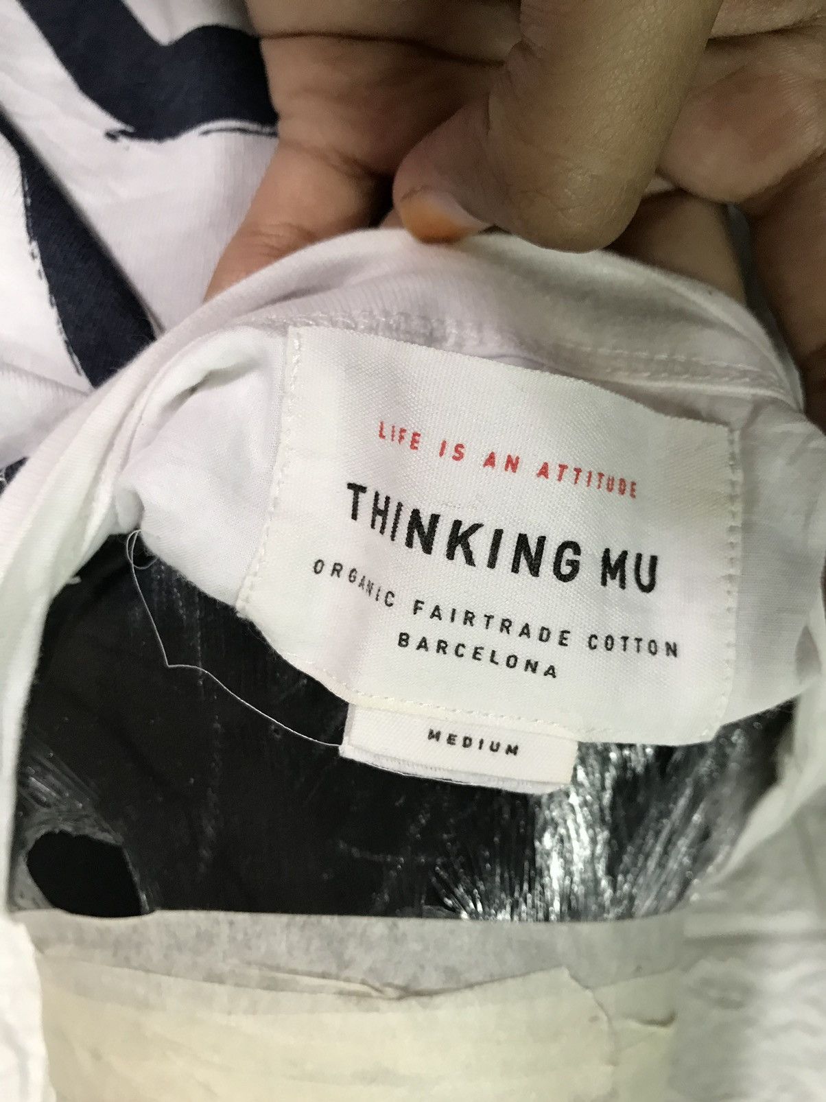 Japanese Brand × Vintage THINKING MU STRIPE TEE Size US M / EU 48-50 / 2 - 3 Thumbnail