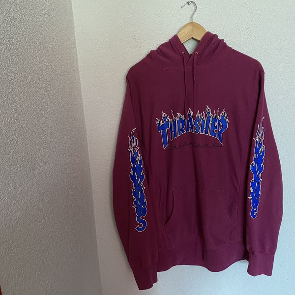 Supreme x thrasher flame hot sale hoodie