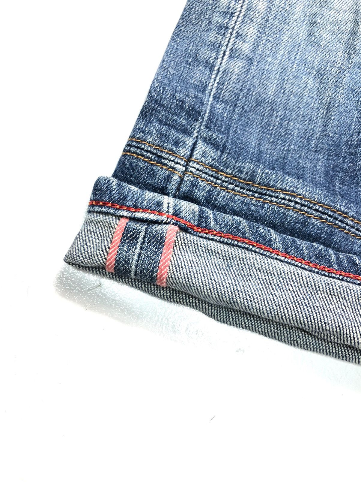 Edwin × Vintage VINTAGE EDWIN SELVEDGE SHORT QUARTER DISTRESSED FOR G1RL Size US 30 / EU 46 - 3 Thumbnail