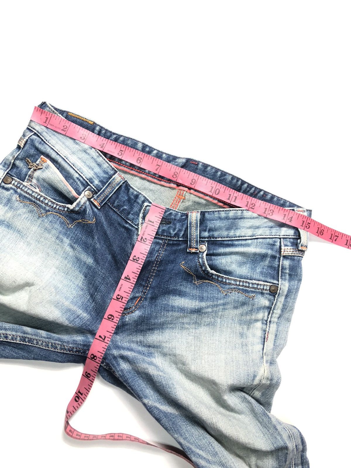 Edwin × Vintage VINTAGE EDWIN SELVEDGE SHORT QUARTER DISTRESSED FOR G1RL Size US 30 / EU 46 - 16 Thumbnail