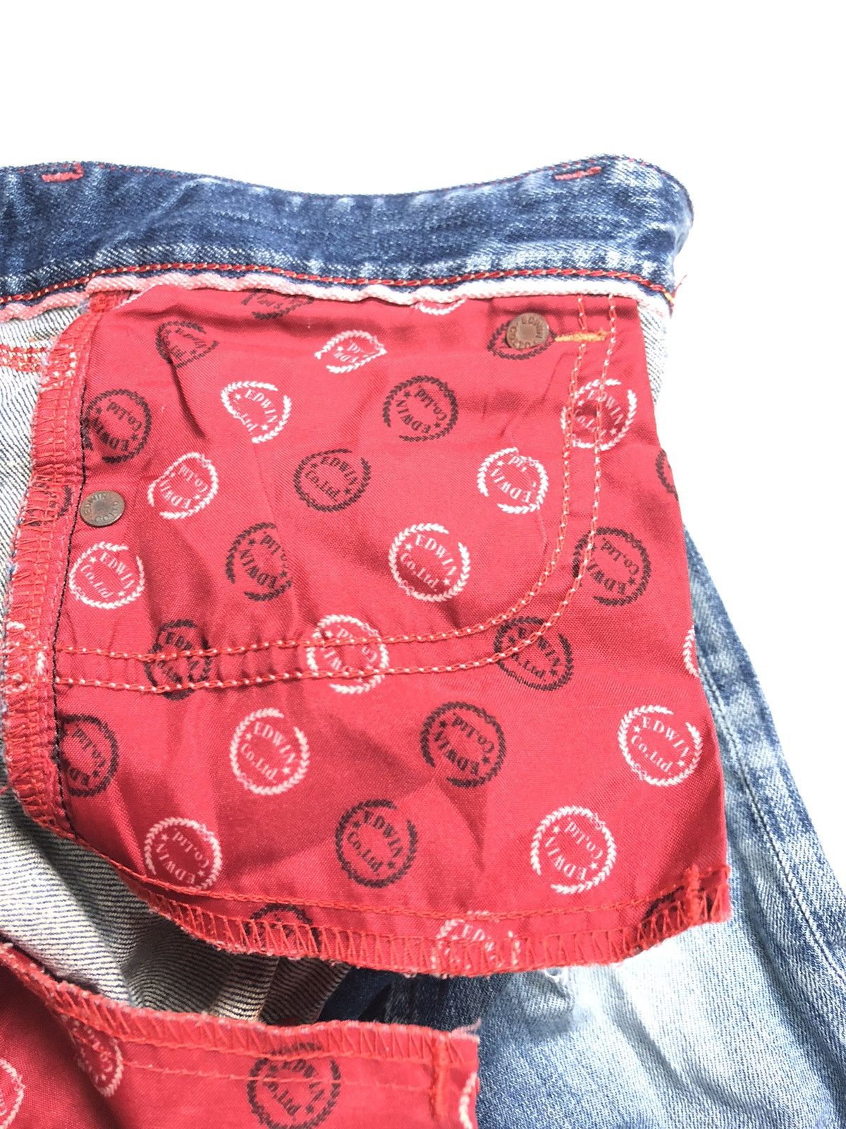 Edwin × Vintage VINTAGE EDWIN SELVEDGE SHORT QUARTER DISTRESSED FOR G1RL Size US 30 / EU 46 - 8 Thumbnail
