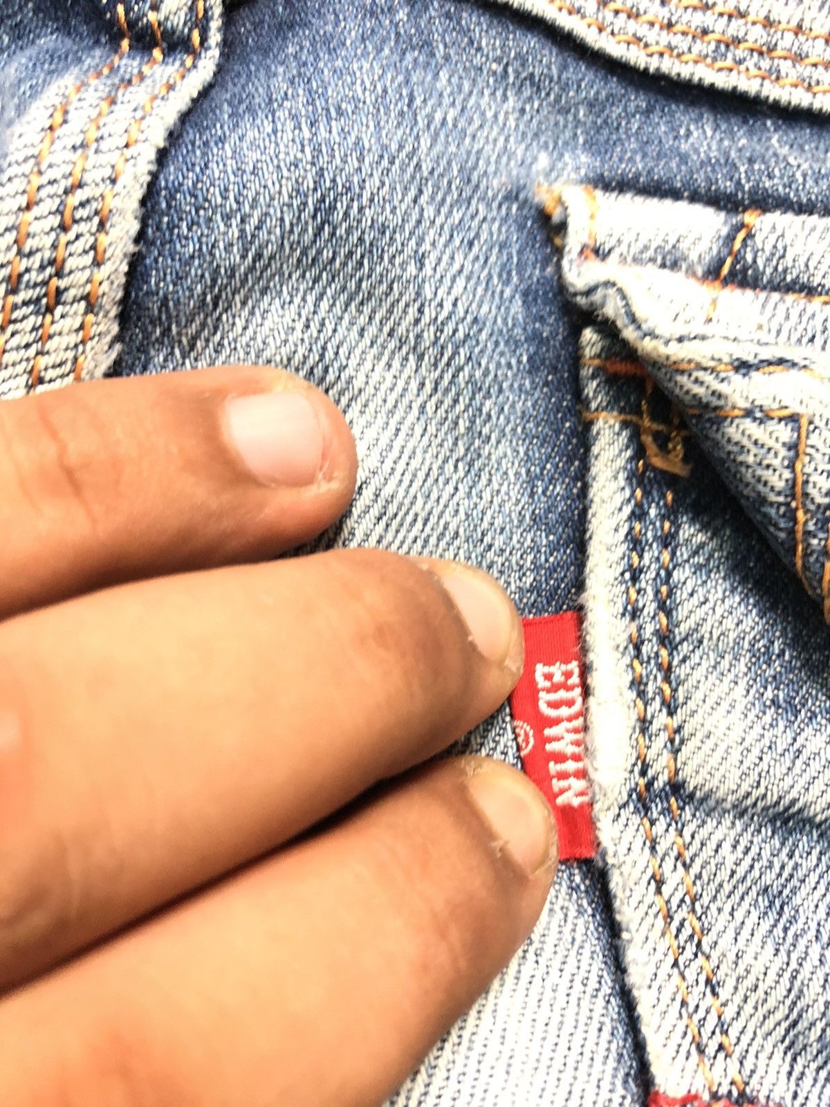 Edwin × Vintage VINTAGE EDWIN SELVEDGE SHORT QUARTER DISTRESSED FOR G1RL Size US 30 / EU 46 - 12 Thumbnail