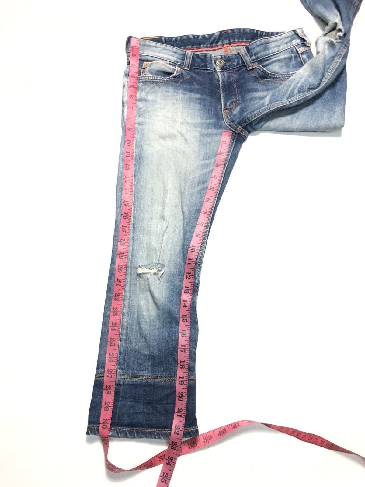 Edwin × Vintage VINTAGE EDWIN SELVEDGE SHORT QUARTER DISTRESSED FOR G1RL Size US 30 / EU 46 - 17 Thumbnail