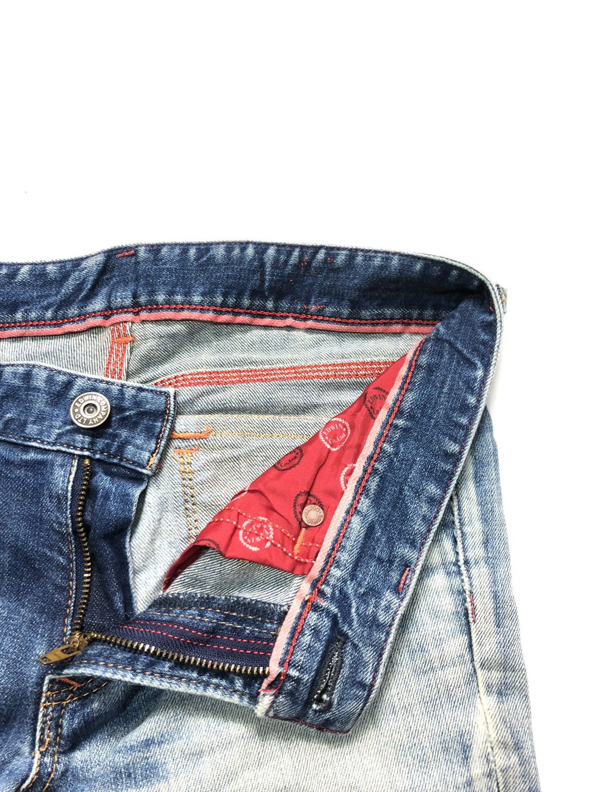 Edwin × Vintage VINTAGE EDWIN SELVEDGE SHORT QUARTER DISTRESSED FOR G1RL Size US 30 / EU 46 - 5 Thumbnail