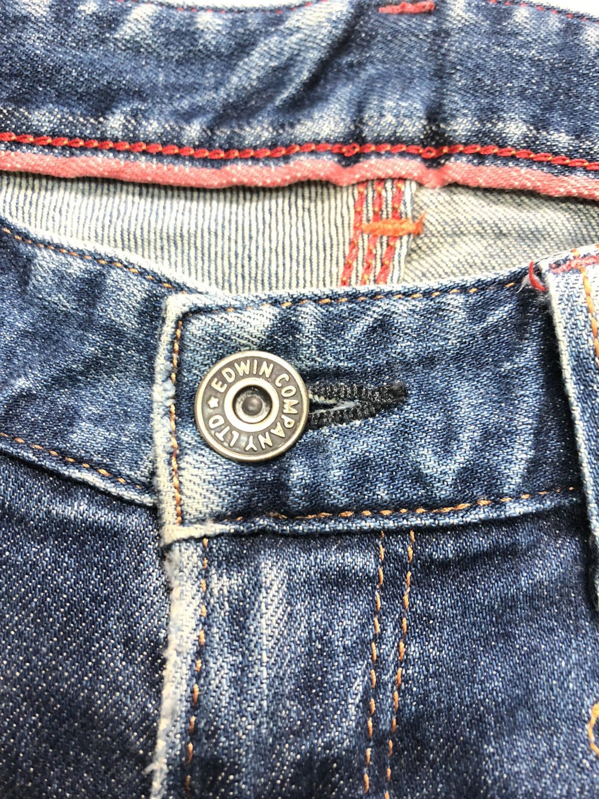Edwin × Vintage VINTAGE EDWIN SELVEDGE SHORT QUARTER DISTRESSED FOR G1RL Size US 30 / EU 46 - 4 Thumbnail
