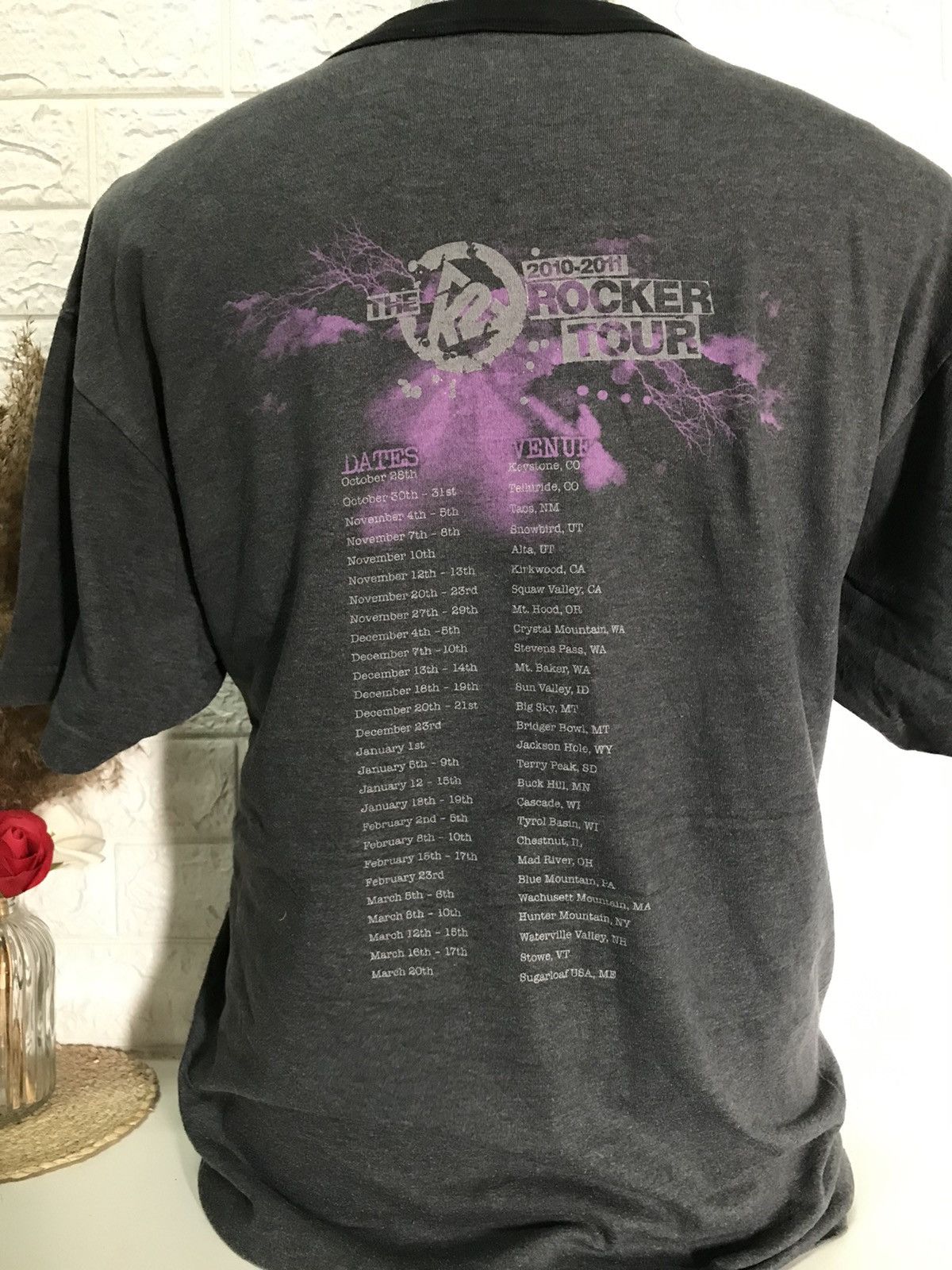 Band Tees K2 ROCKER TOUR RINGER TEE Size US XL / EU 56 / 4 - 4 Thumbnail