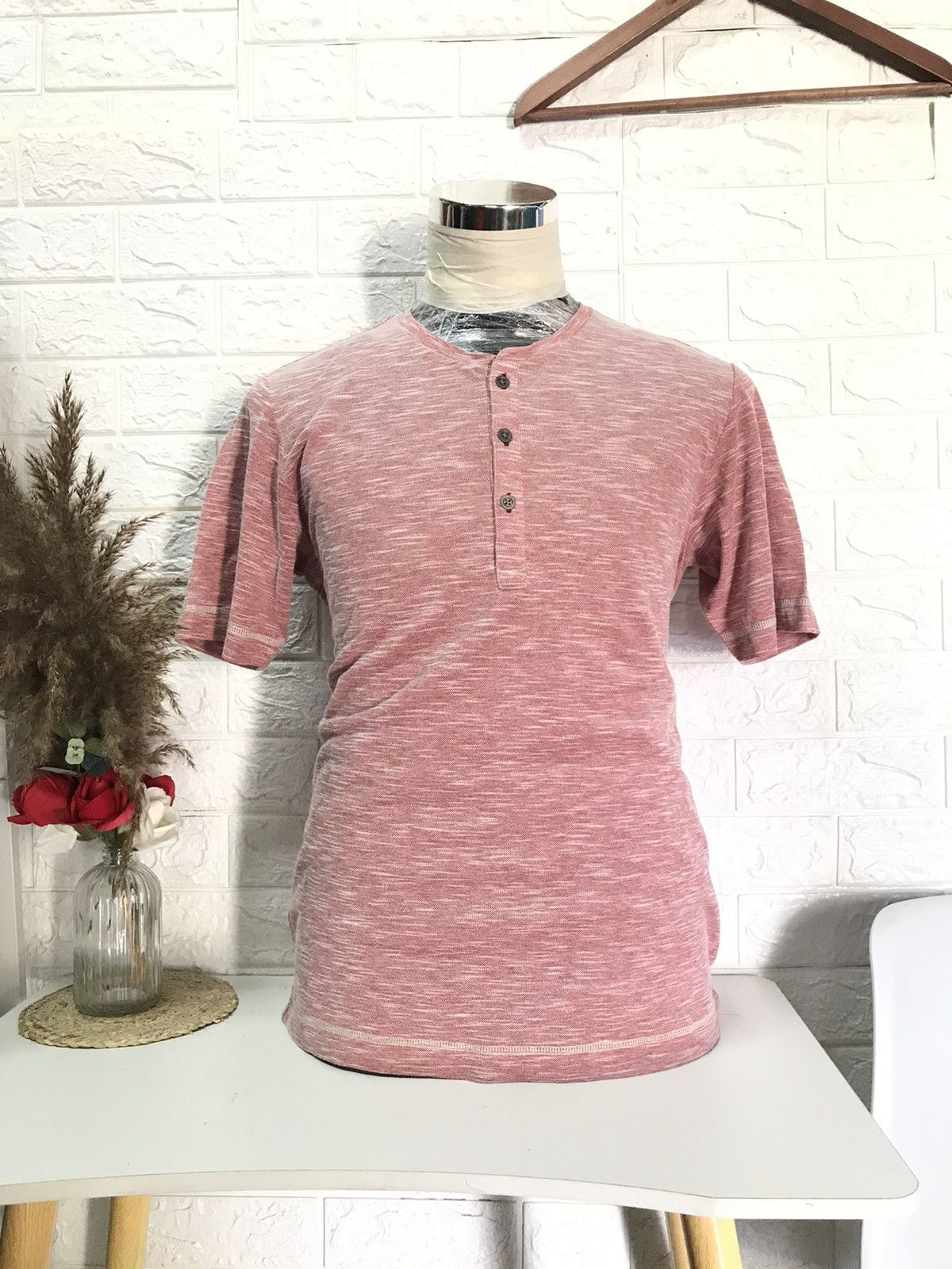 Designer × Joseph Abboud × Vintage VINTAGE JOSEPH ABBOUD QUARTER BUTTON UP TEE Size US M / EU 48-50 / 2 - 1 Thumbnail