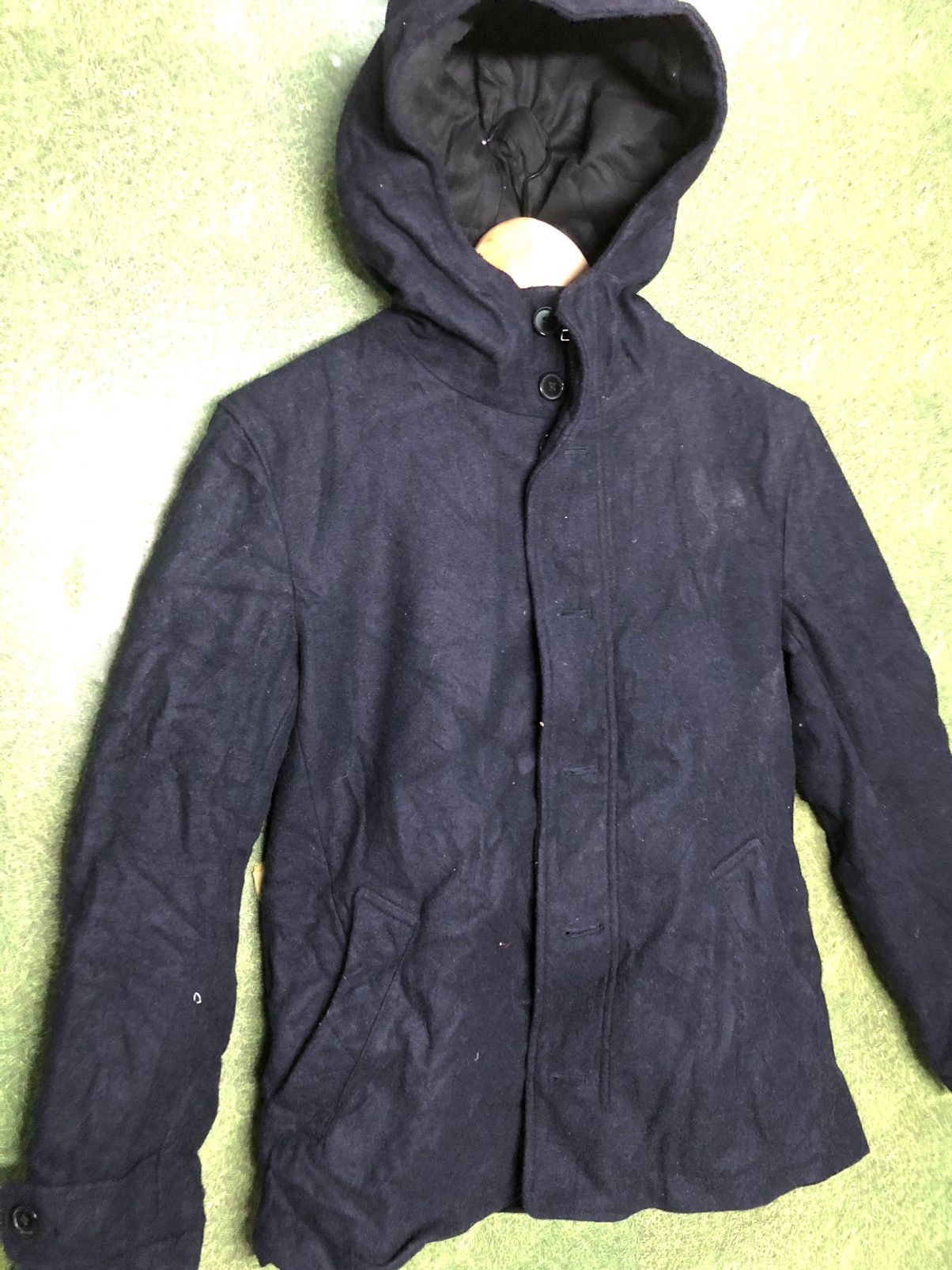 Japanese Brand × NANO universe NANO-UNIVERSE BLACK WOOL ZIPPER/BUTTON JACKET Size US S / EU 44-46 / 1 - 2 Thumbnail