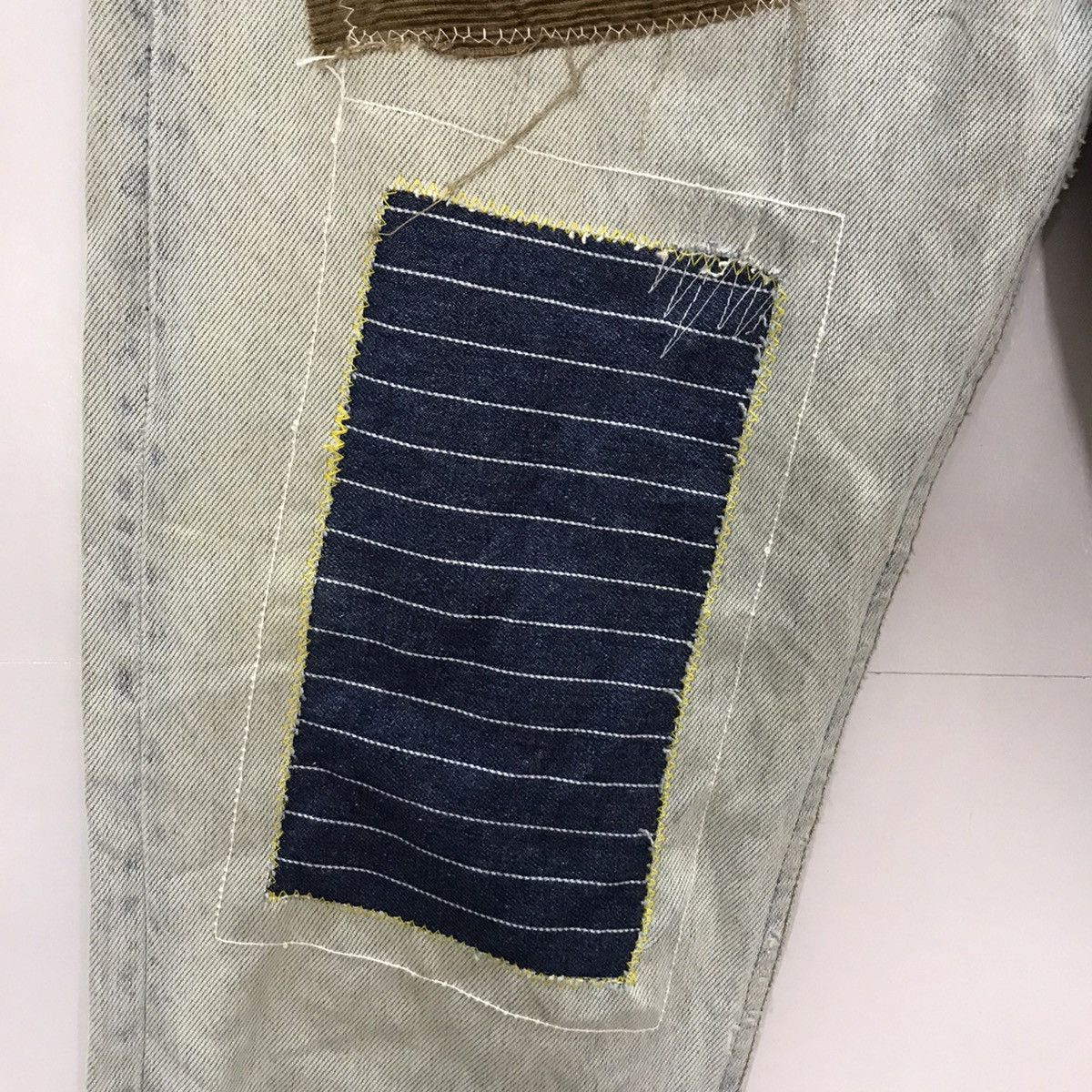 Levi's Vintage Clothing × Vintage 🔥Vintage 90s Levi’s patchwork design denim pant Size US 29 - 4 Thumbnail
