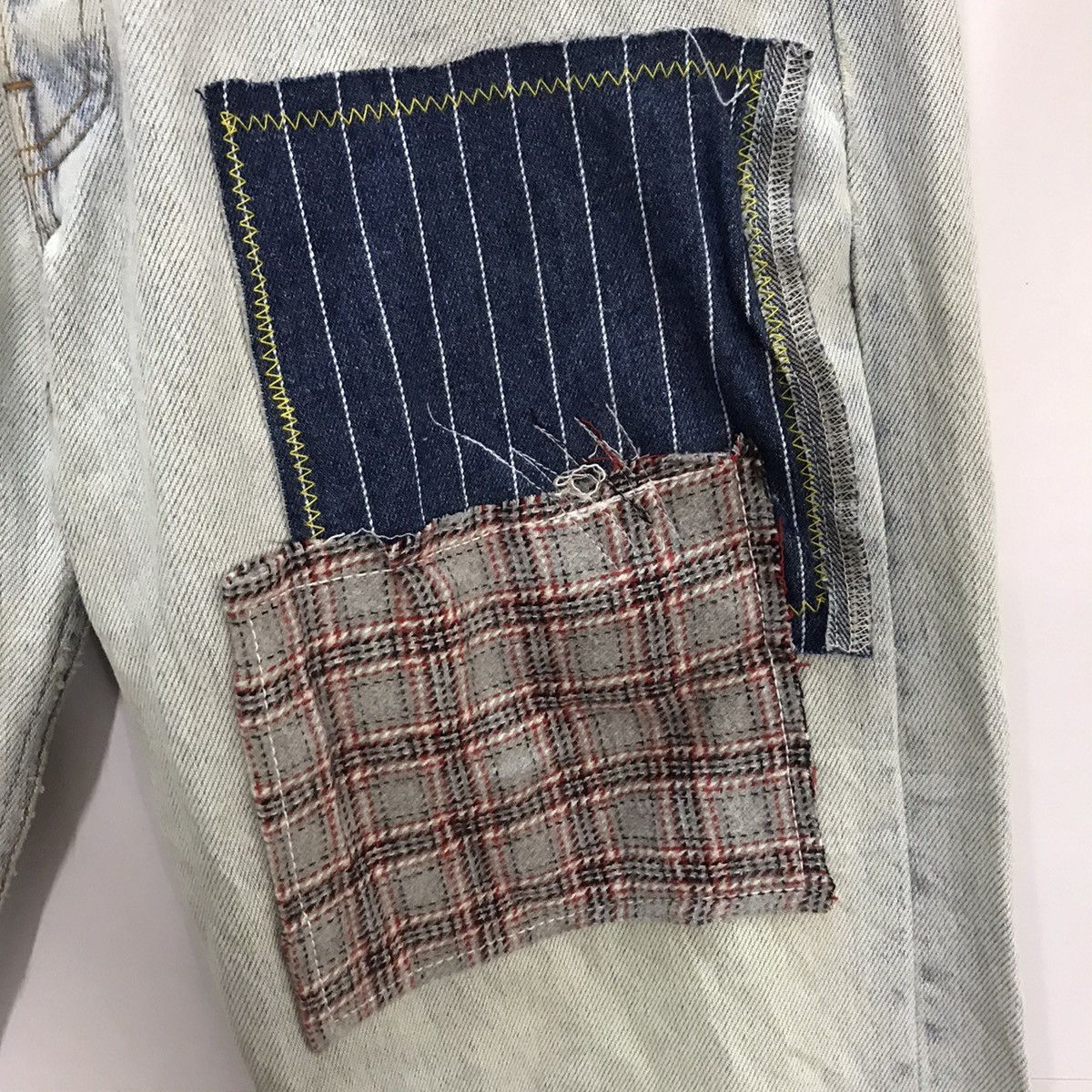 Levi's Vintage Clothing × Vintage 🔥Vintage 90s Levi’s patchwork design denim pant Size US 29 - 5 Thumbnail