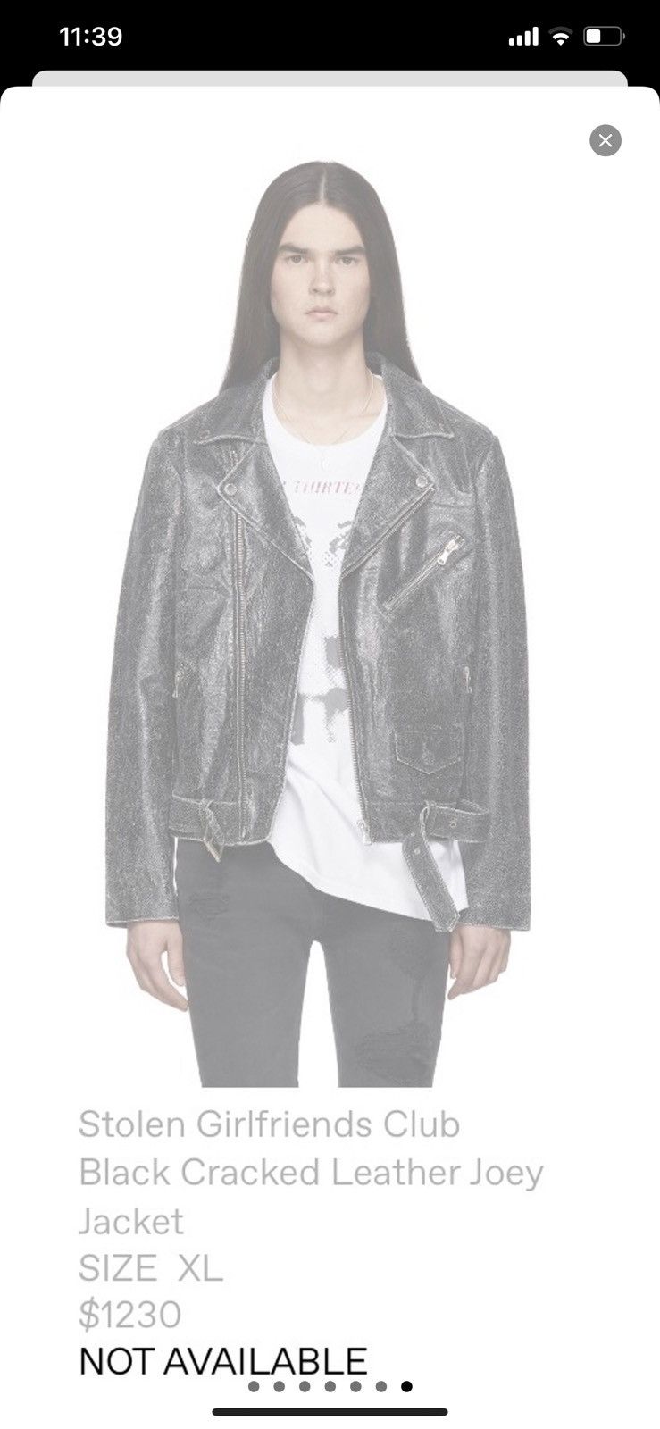 Stolen Girlfriends Club Stolen Girlfriends Club JOEY LEATHER BIKER JACKET Size US XL / EU 56 / 4 - 7 Thumbnail