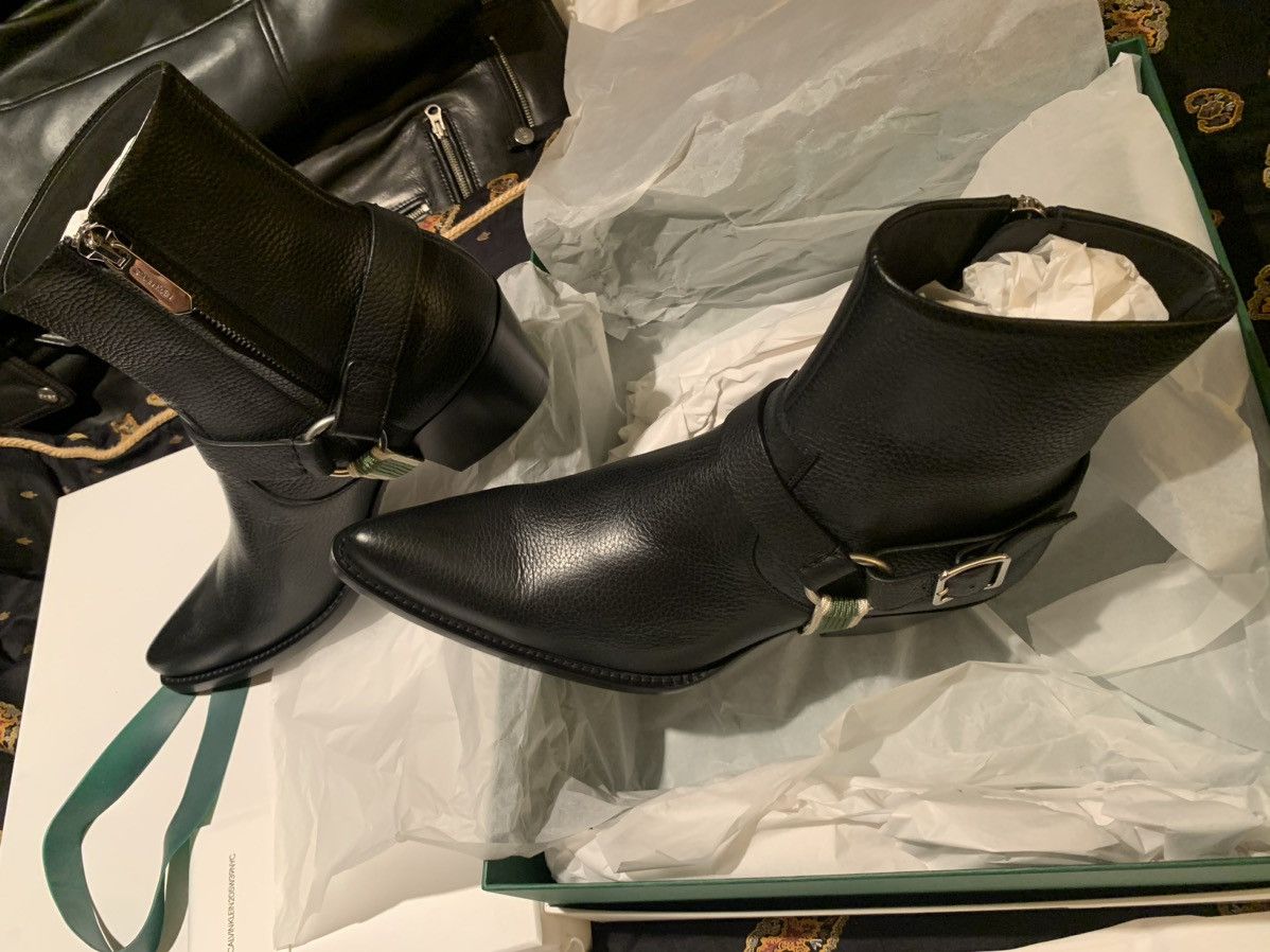 Calvin Klein 205W39NYC CALVIN KLEIN 205W39NYC Tex Harness Grainy Calf Boots 13/46 Size US 13 / EU 46 - 3 Thumbnail