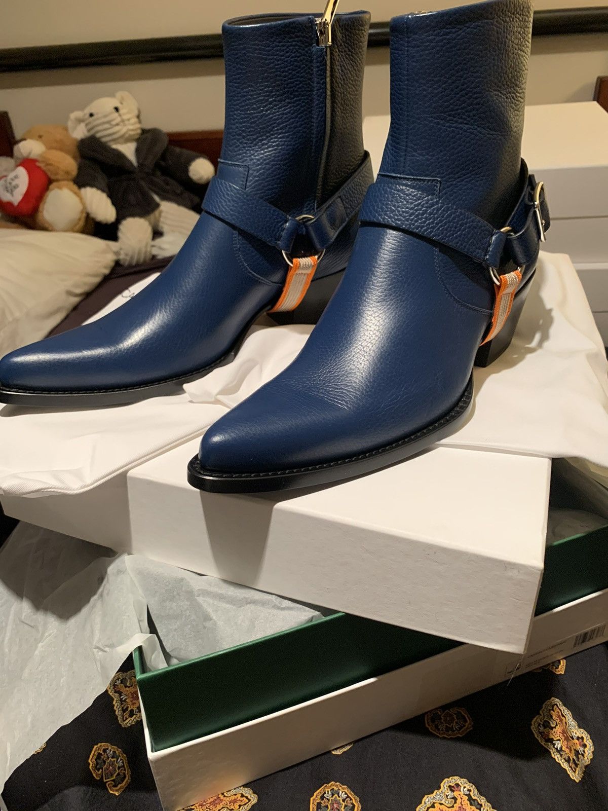 Calvin Klein 205W39NYC CALVIN KLEIN 205W39NYC Tex Harness Grainy Calf Boots 13/46 Size US 13 / EU 46 - 3 Thumbnail