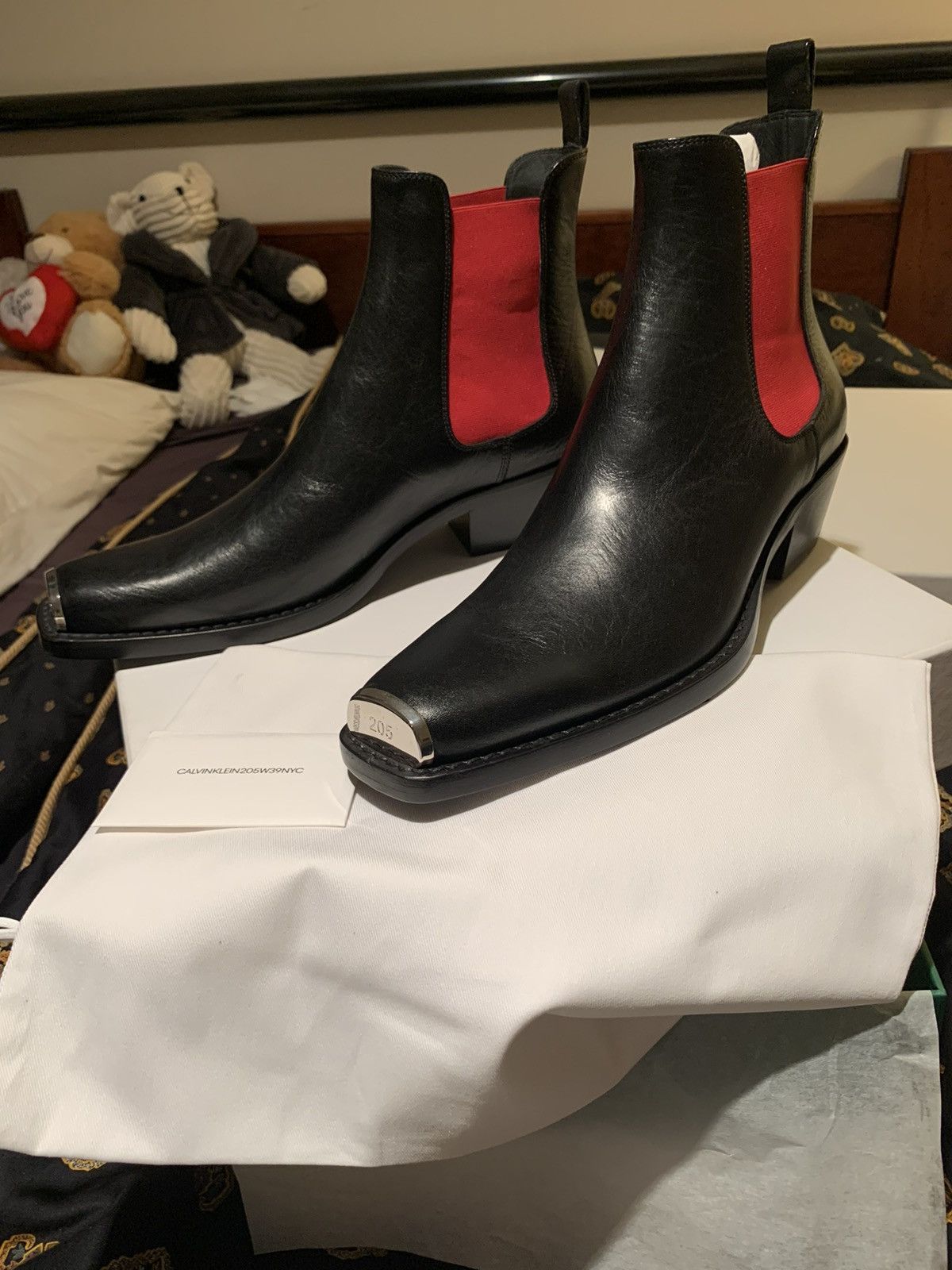Calvin Klein 205W39NYC CALVIN KLEIN 205W39NYC Western Chris Leather Boots 13/46 Size US 13 / EU 46 - 2 Thumbnail