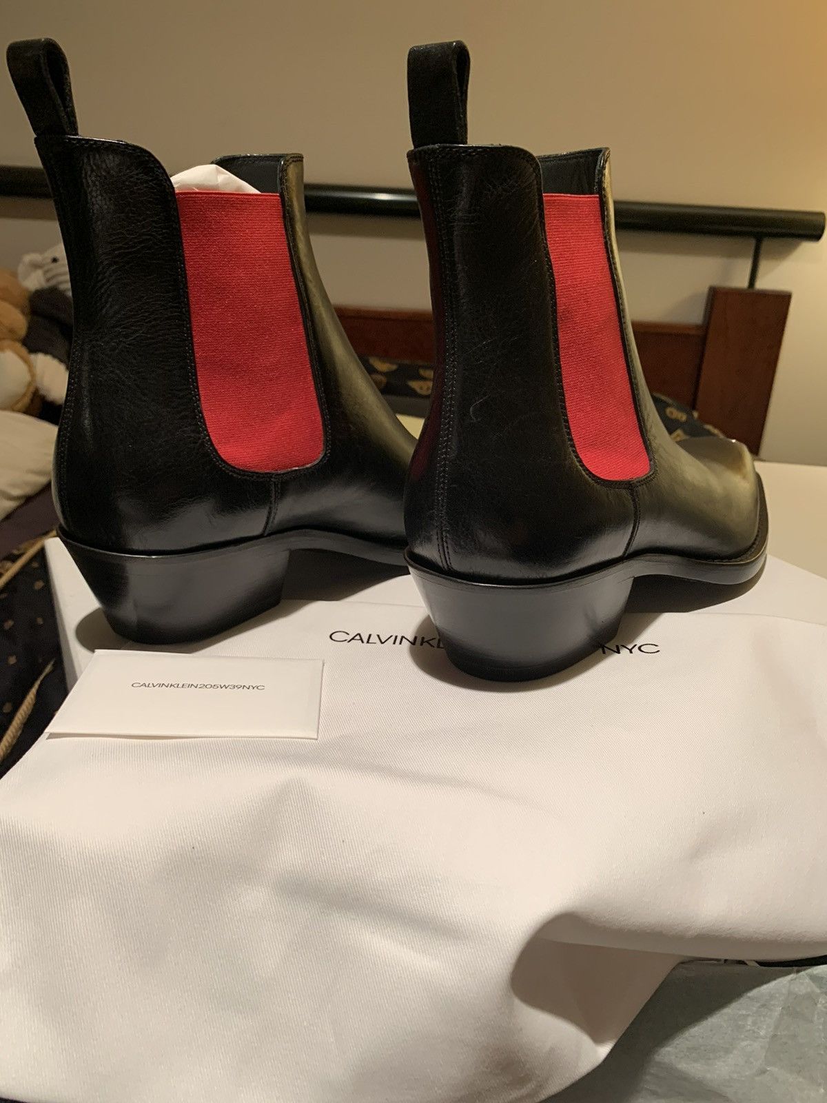 Calvin Klein 205W39NYC CALVIN KLEIN 205W39NYC Western Chris Leather Boots 13/46 Size US 13 / EU 46 - 3 Thumbnail