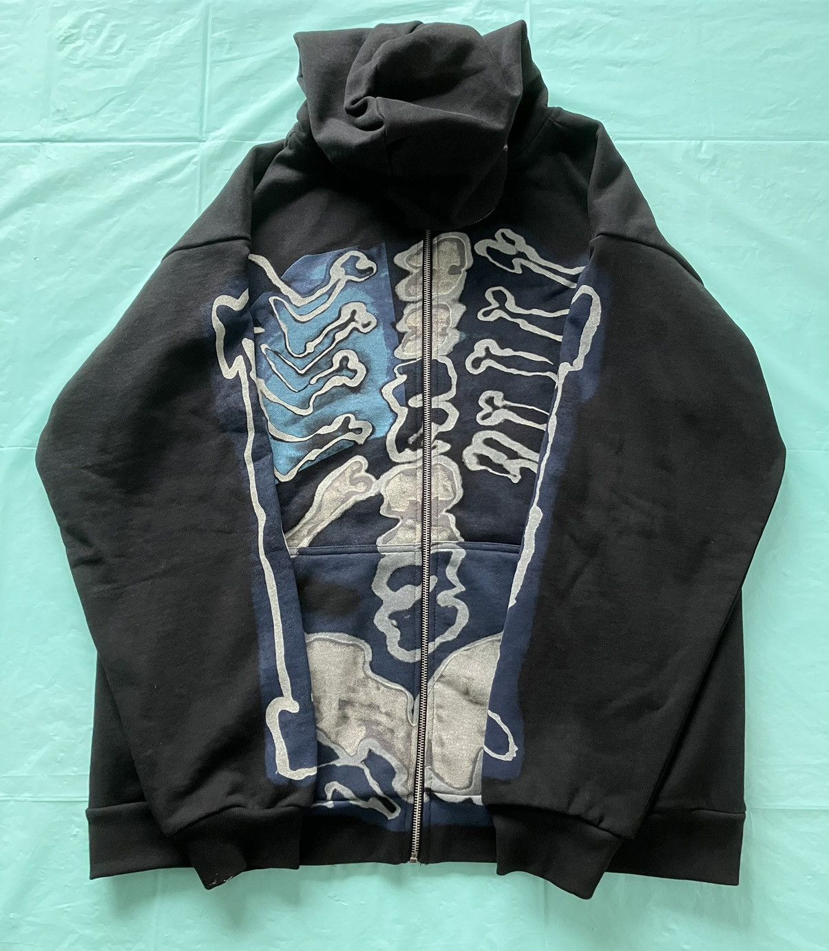 Travis Scott Cactus Jack Fragment Skeleton Graffiti Full Zip Hoodie Xl