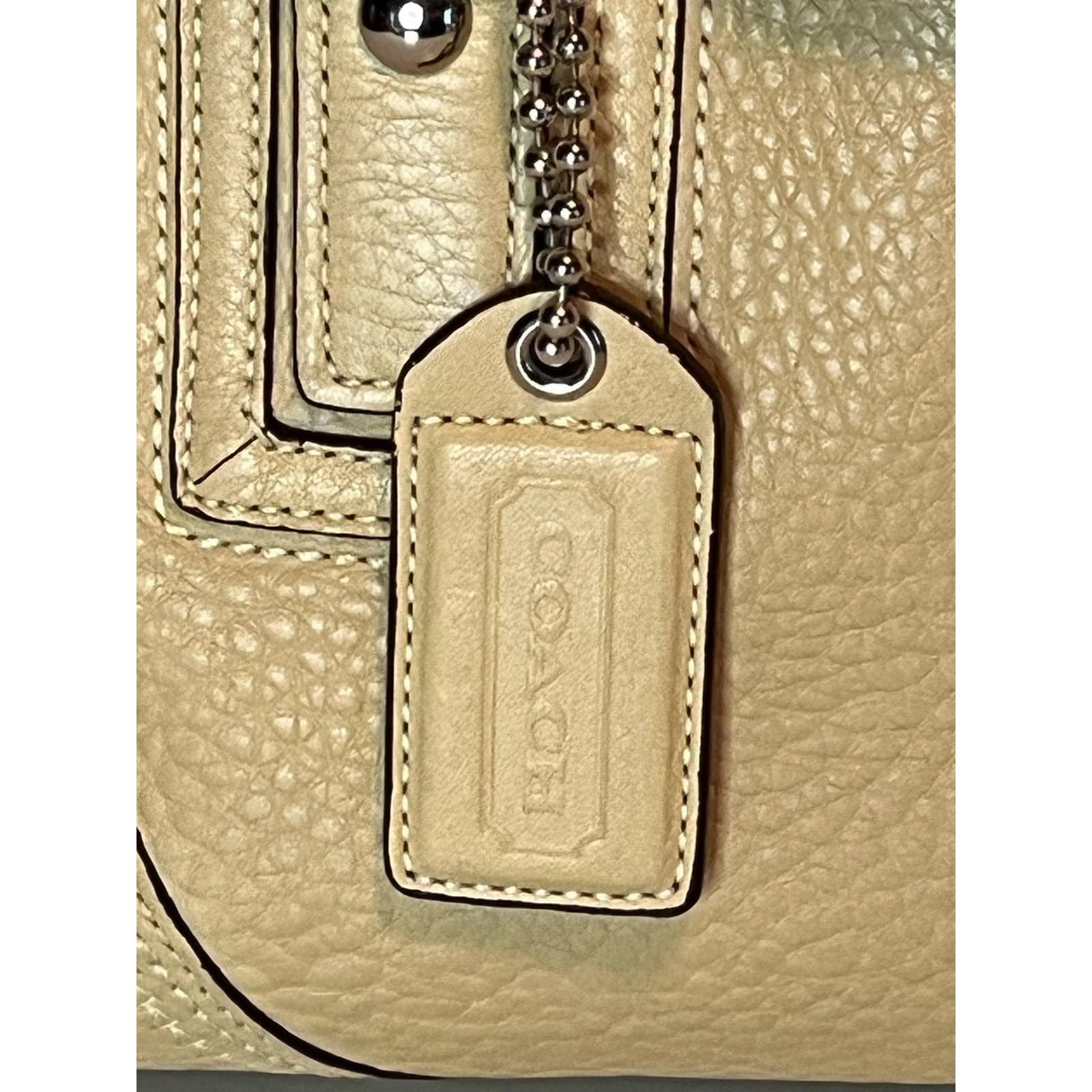 Coach Cream Hamilton Pebbled outlets Leather Satchel STYLE #10725