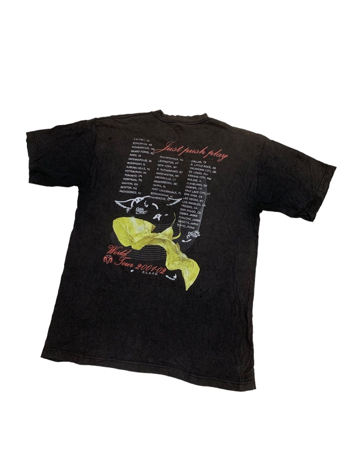 Band Tees SUN FADED AEROSMITH X HAJIME SORAYAMA JUST PUSH PLAY T SHIRT Size US L / EU 52-54 / 3 - 3 Thumbnail