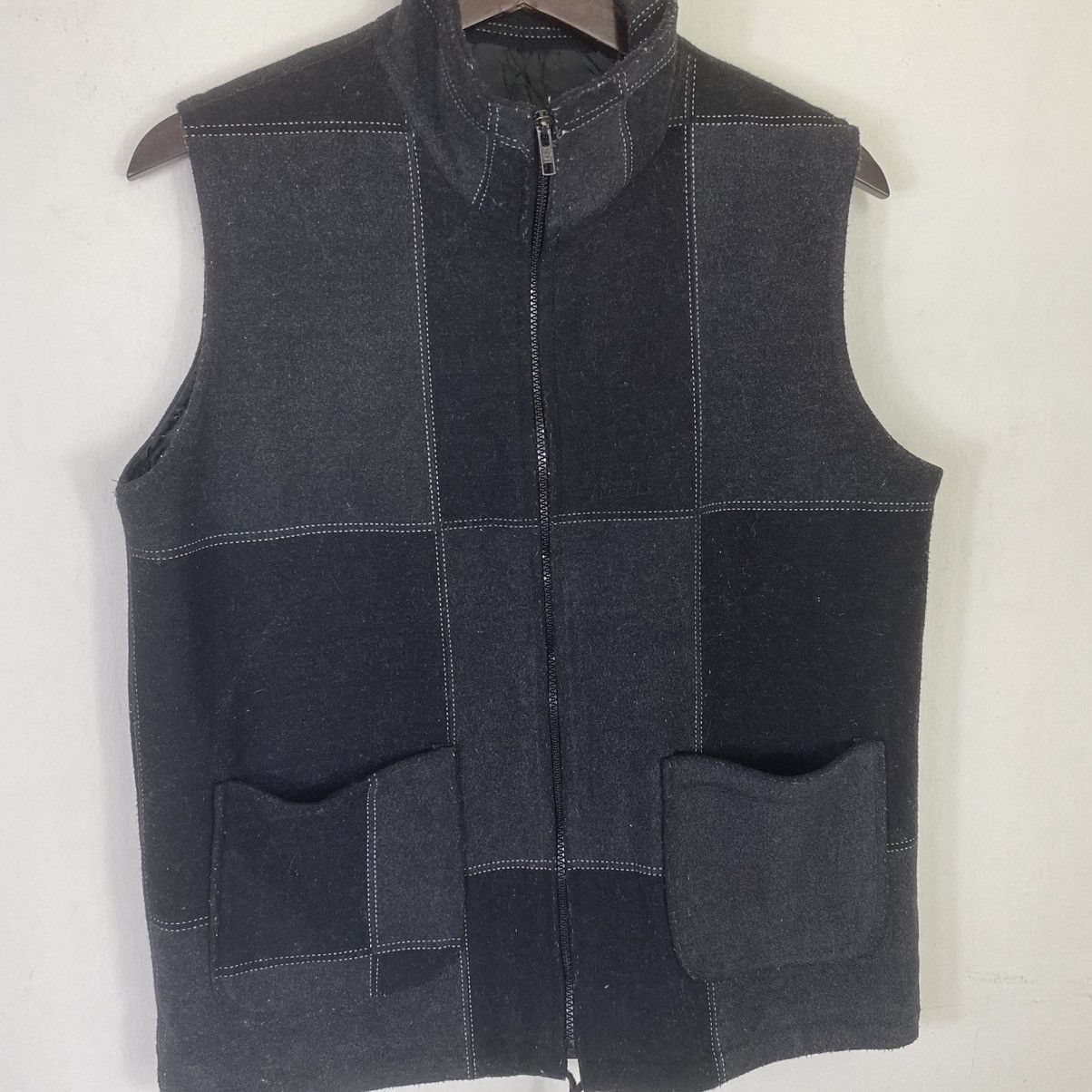 Vintage OFFER🔥Vintage Plaid Fleece Zipper Vest Lining Quilted Size US M / EU 48-50 / 2 - 2 Thumbnail