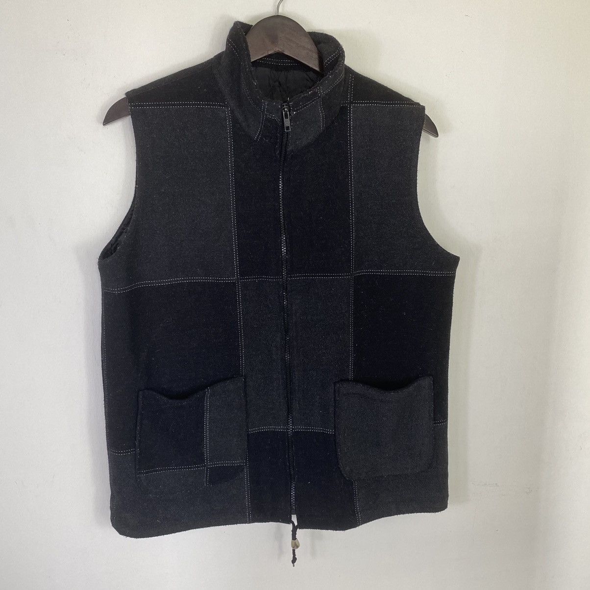 Vintage OFFER🔥Vintage Plaid Fleece Zipper Vest Lining Quilted Size US M / EU 48-50 / 2 - 1 Thumbnail